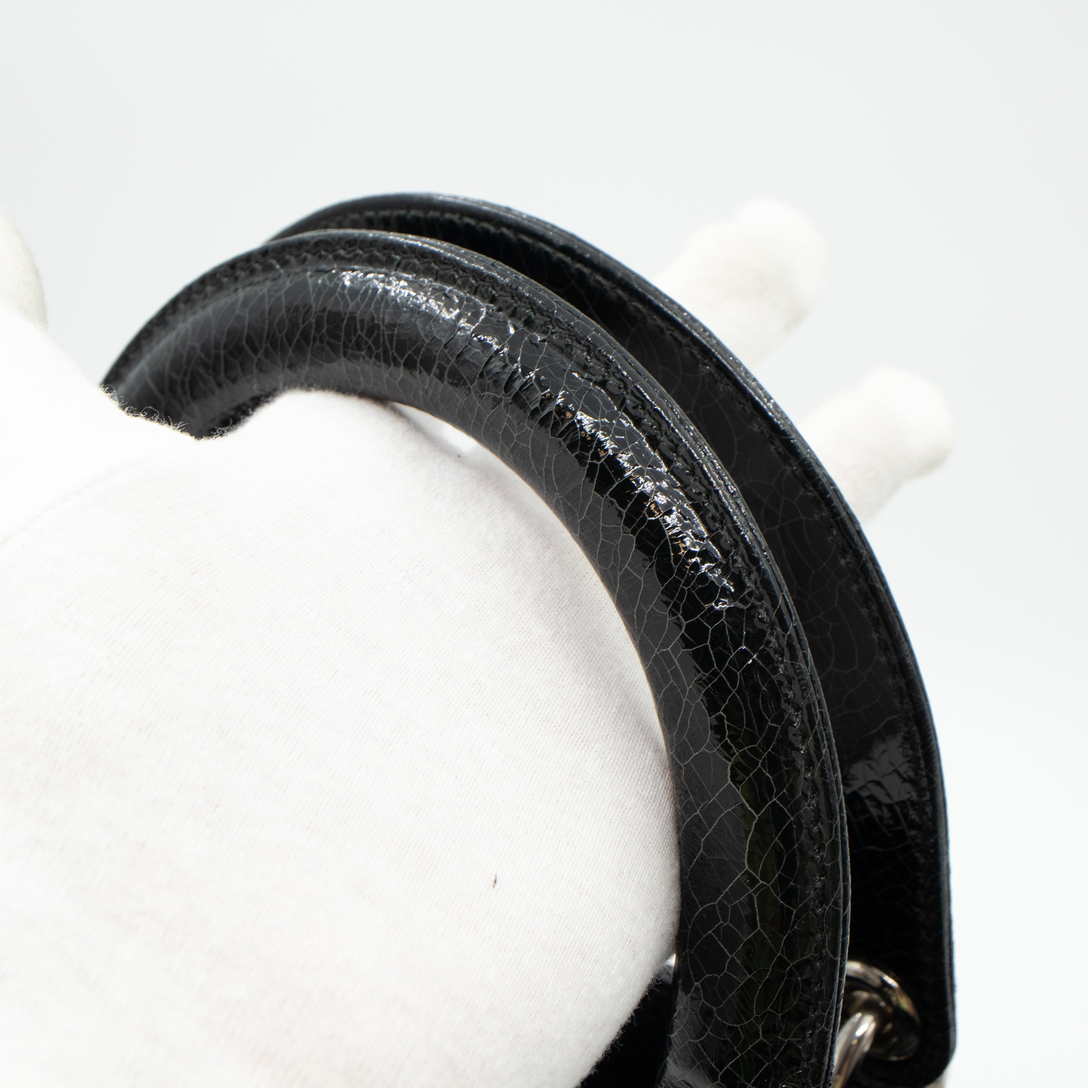 Lady Dior Medium Jeweled Swan Black Leather