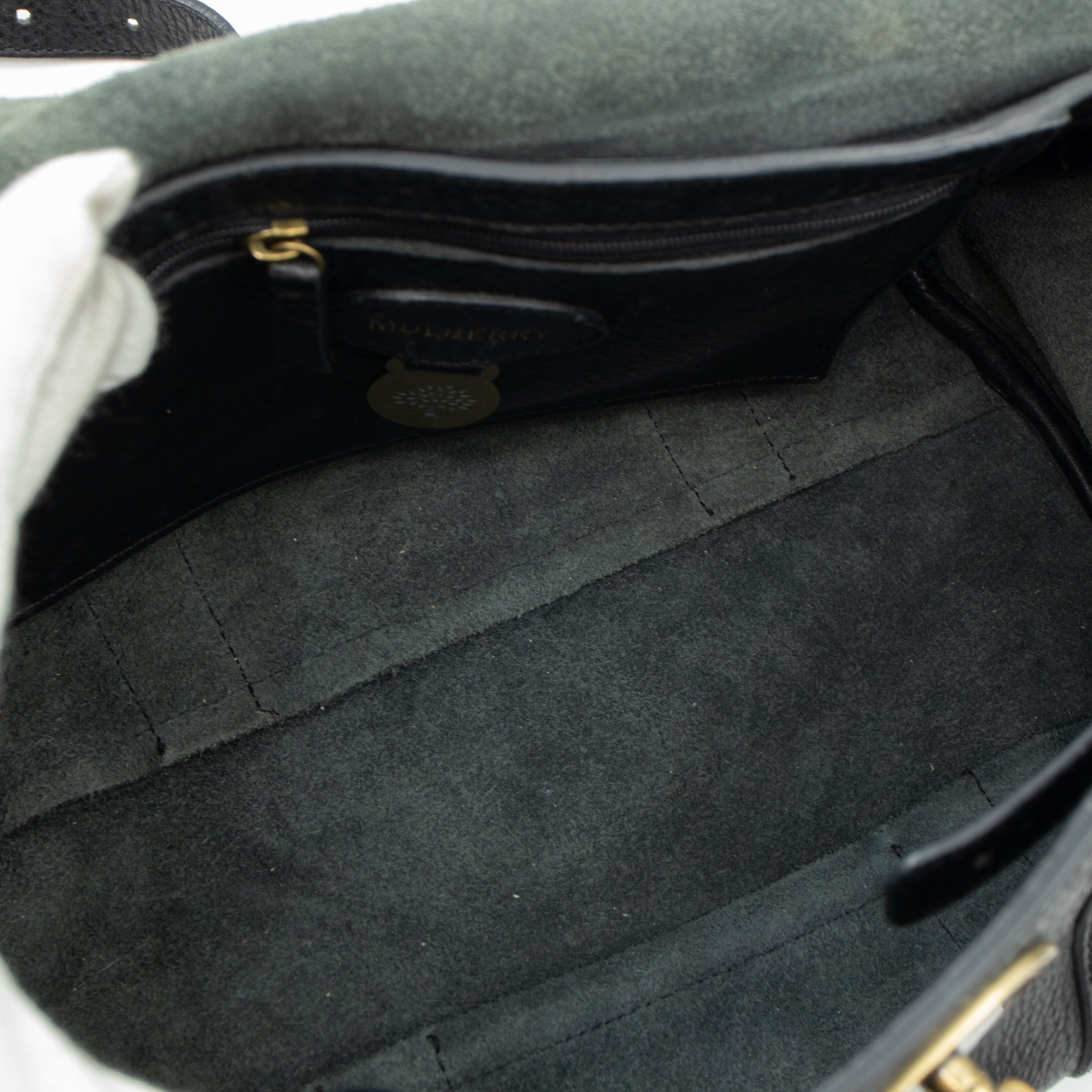 Small Bayswater Satchel Black Leather