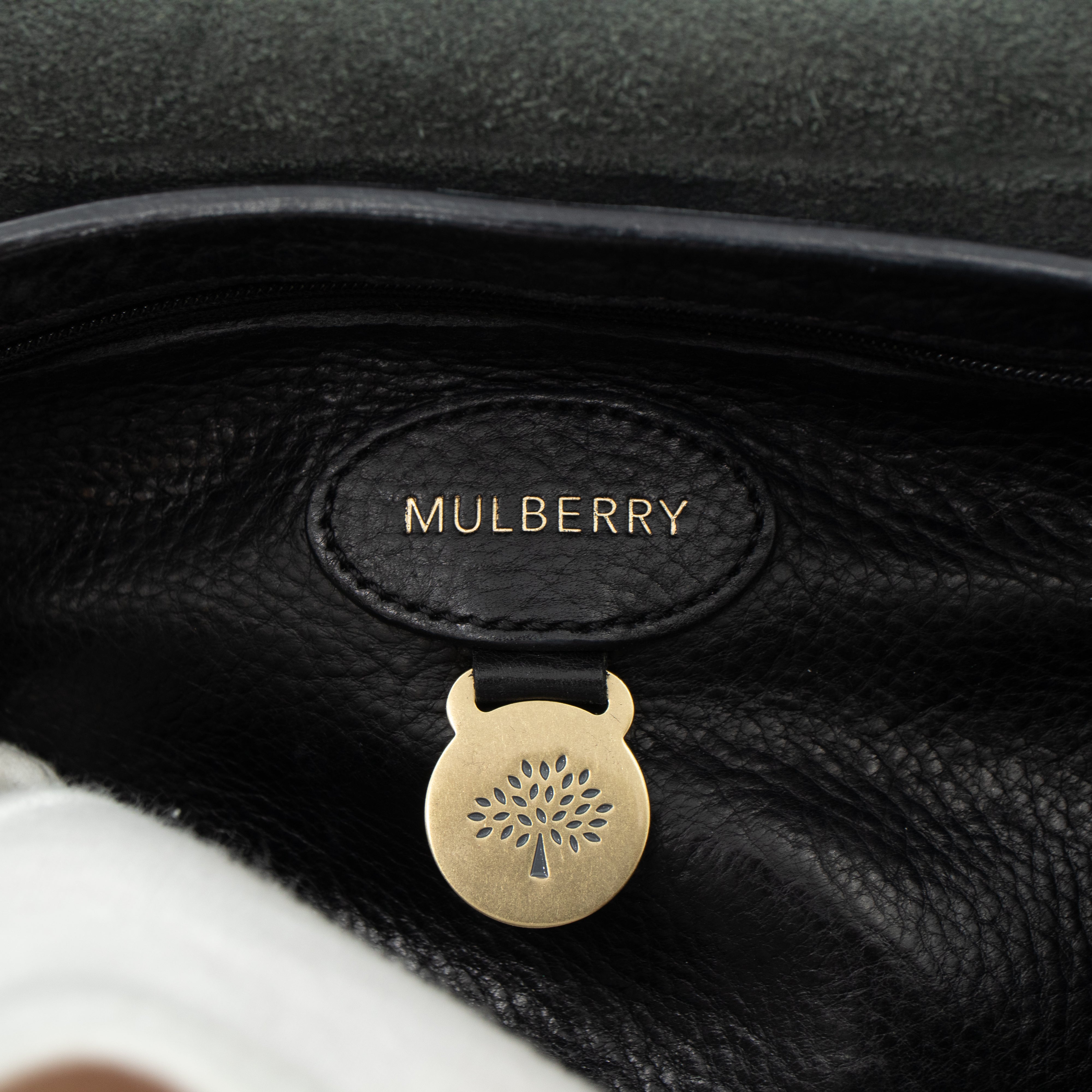 Small Bayswater Satchel Black Leather