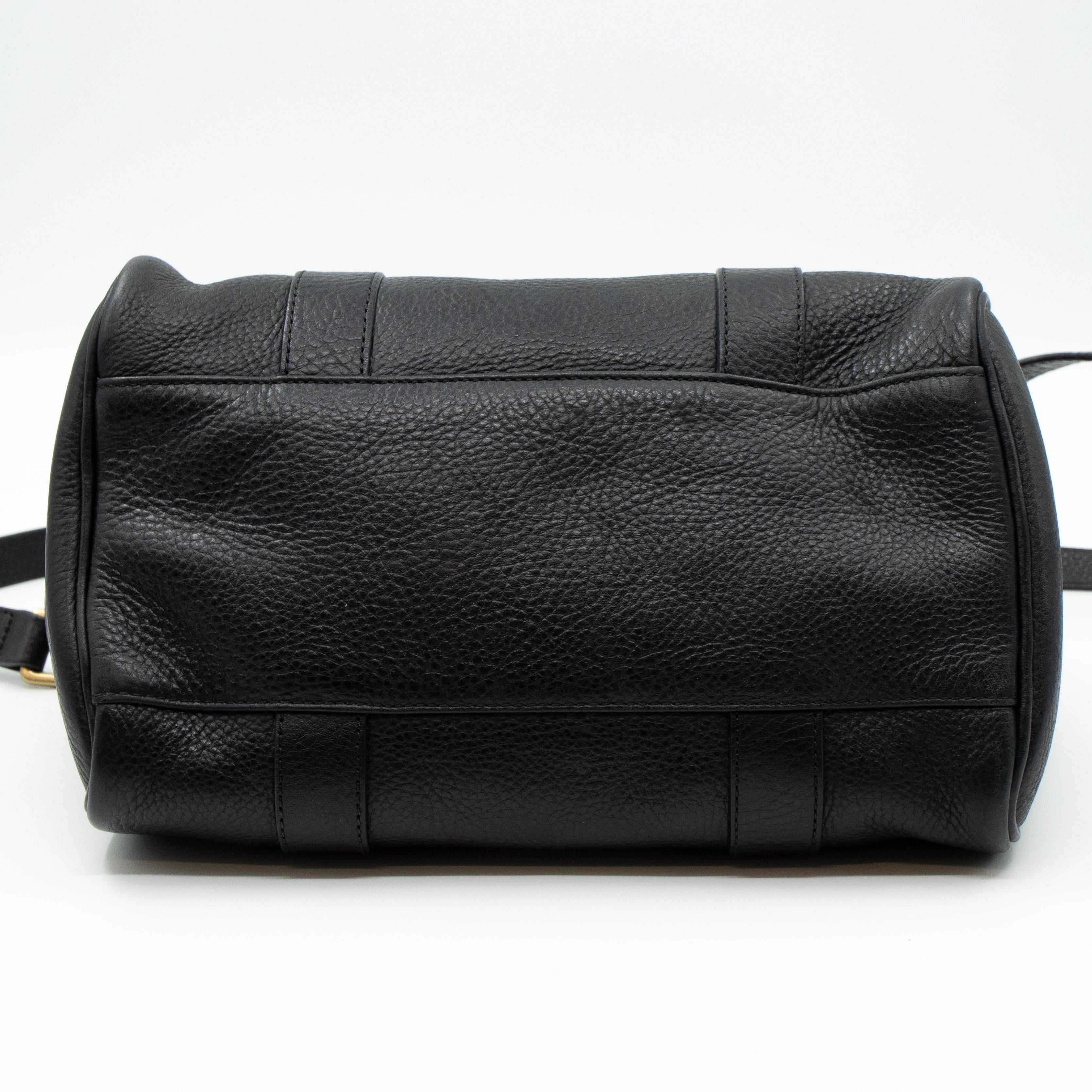 Small Bayswater Satchel Black Leather
