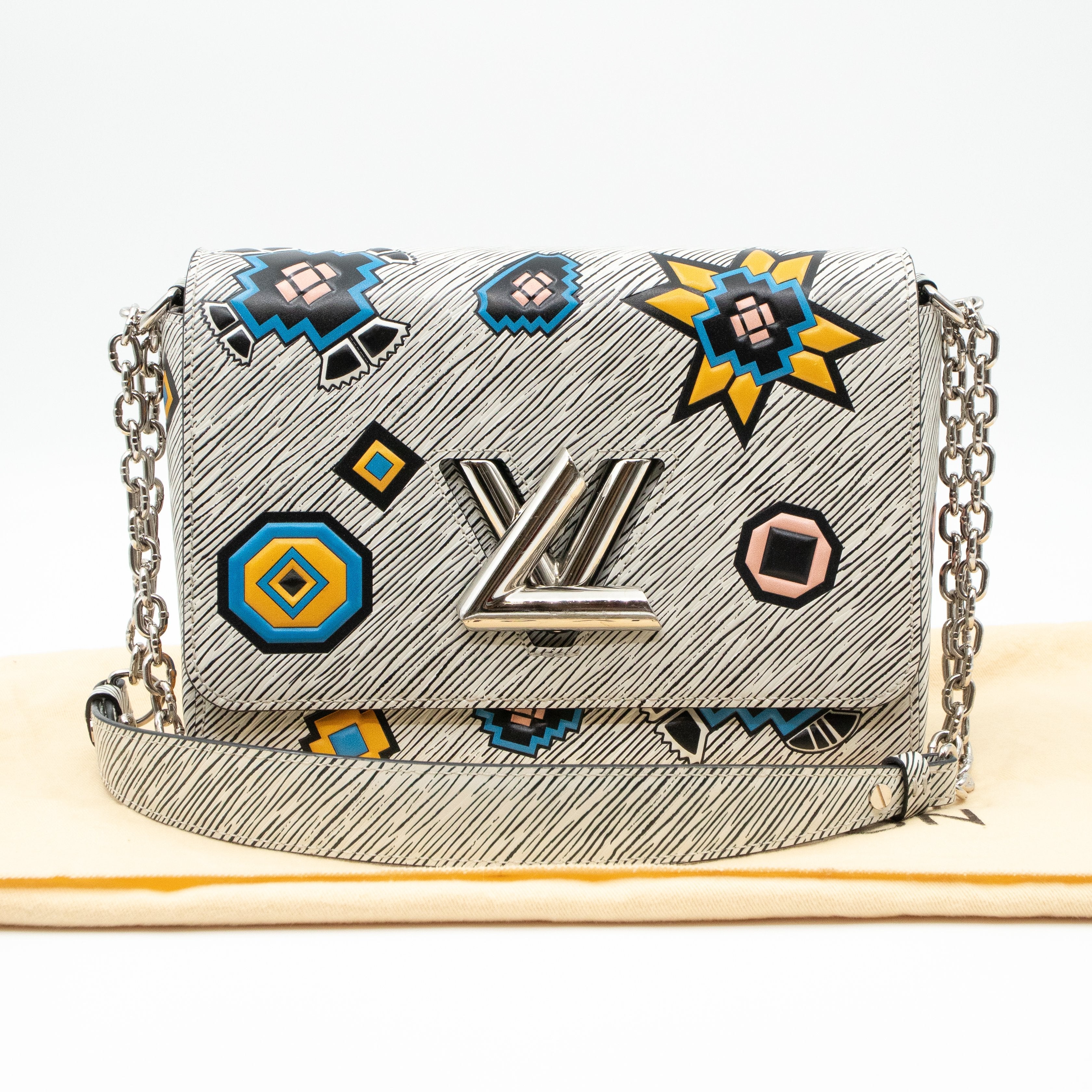 Twist MM Azteque White Epi Leather