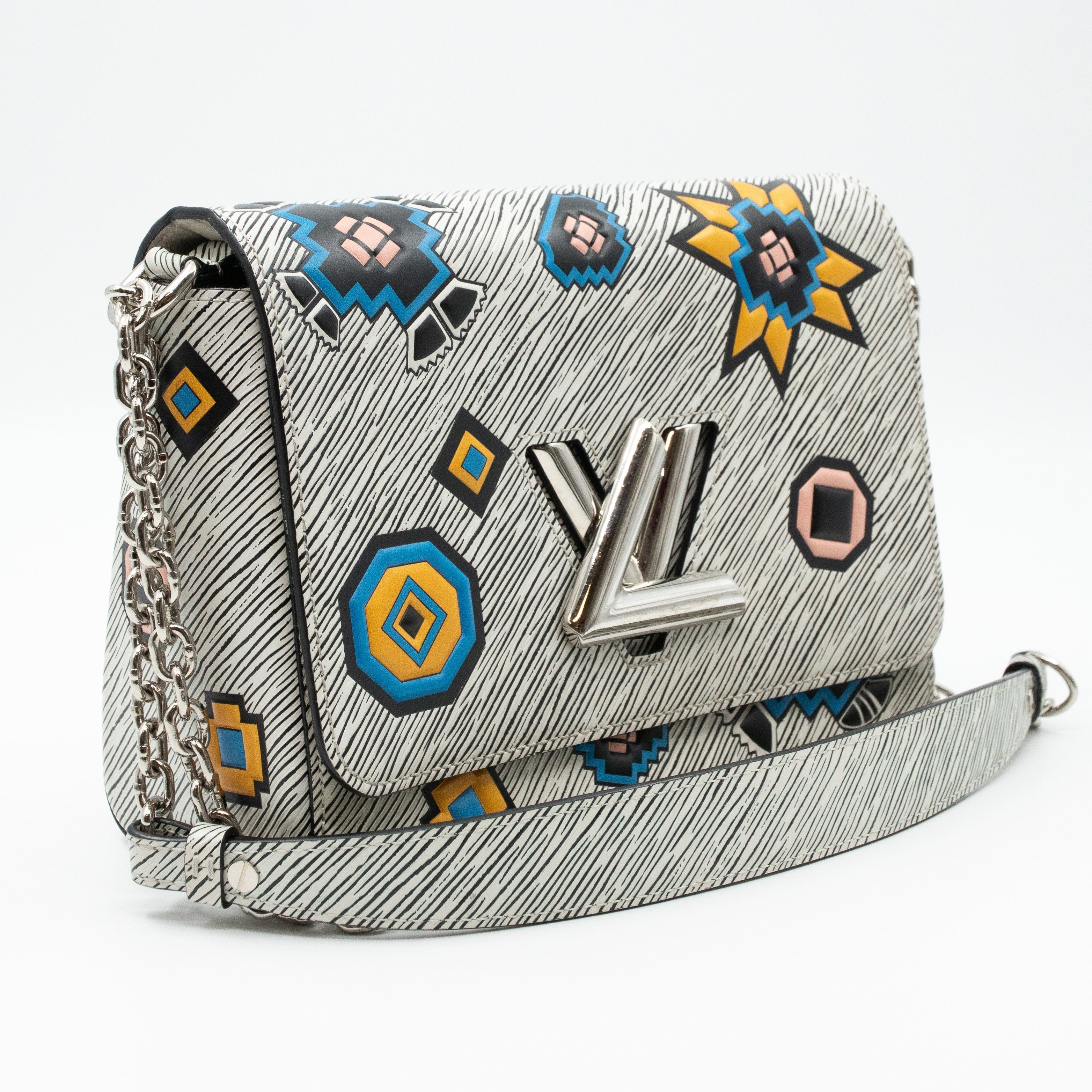 Twist MM Azteque White Epi Leather