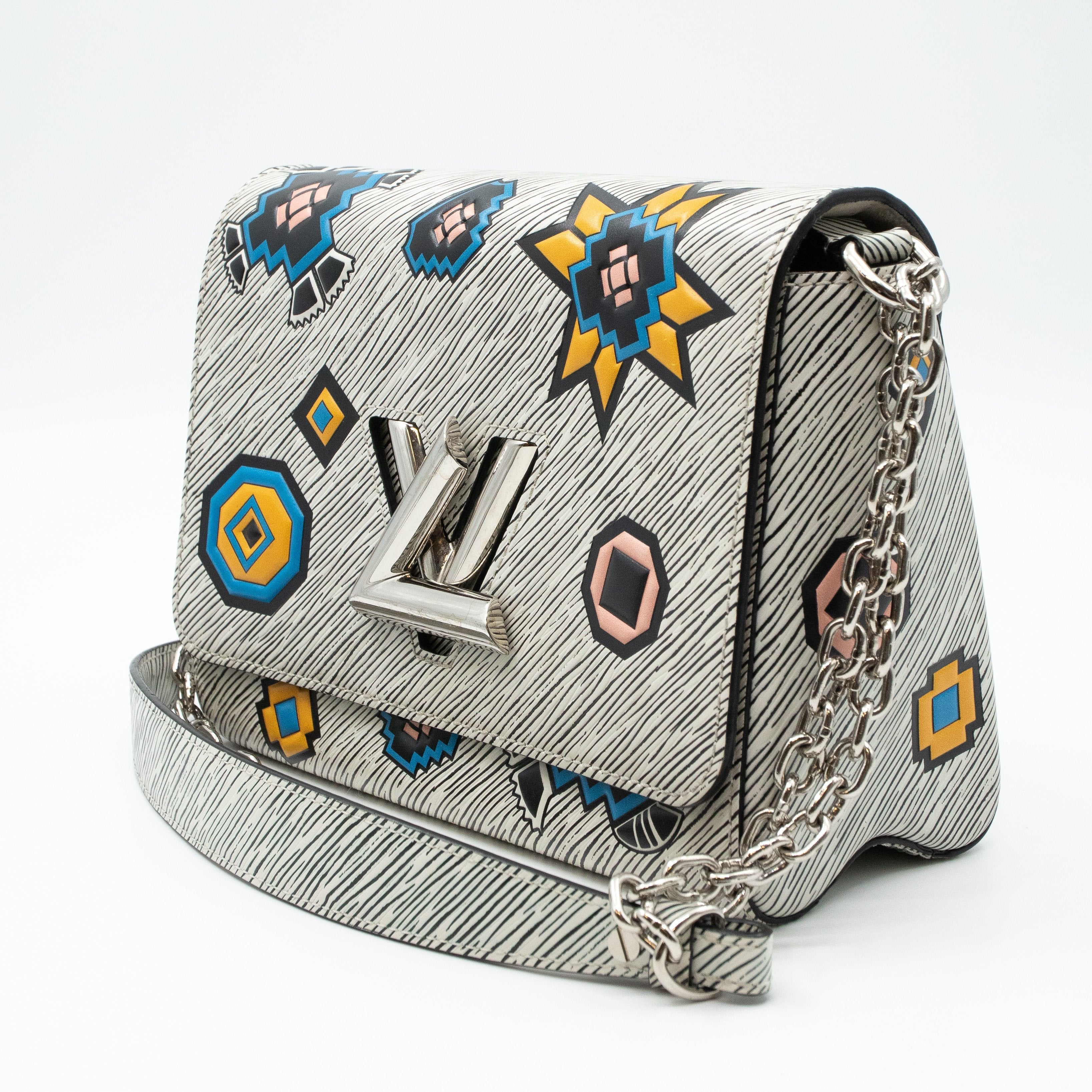 Twist MM Azteque White Epi Leather