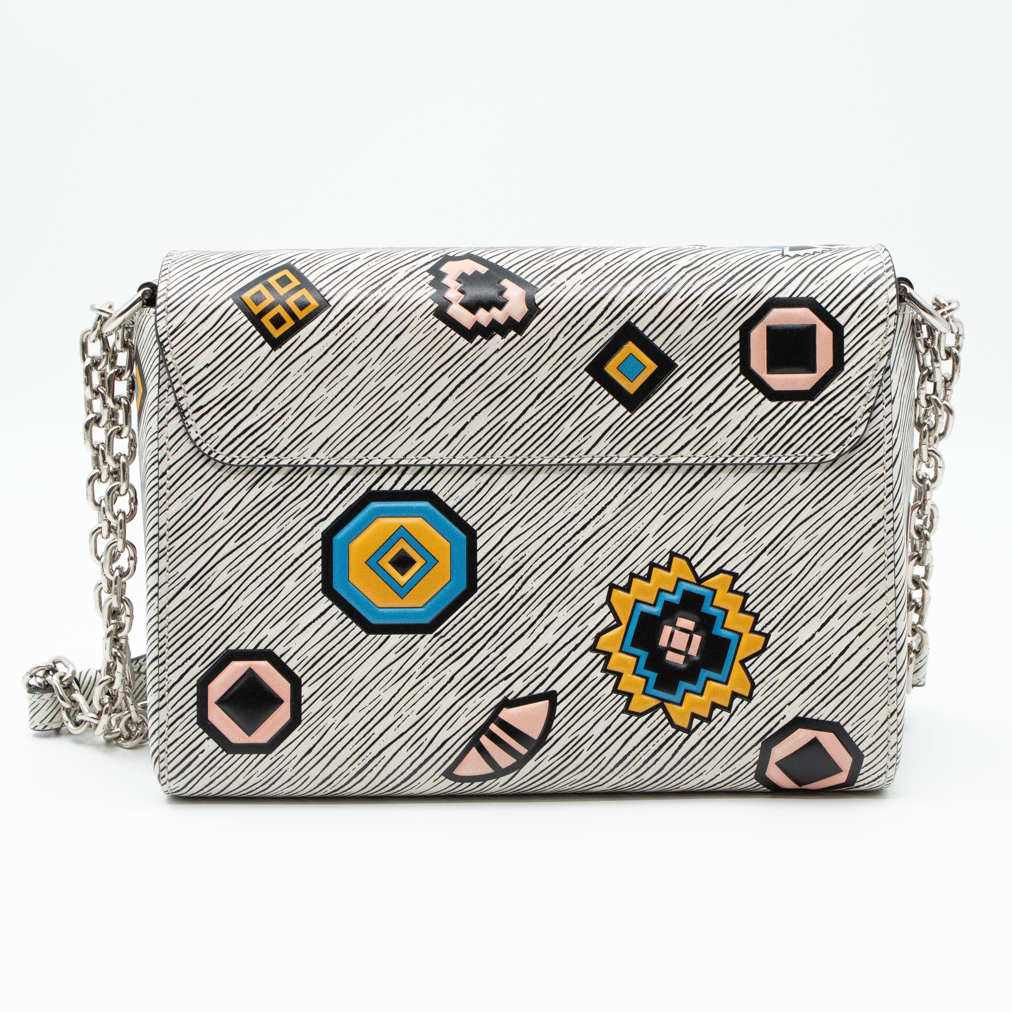 Twist MM Azteque White Epi Leather