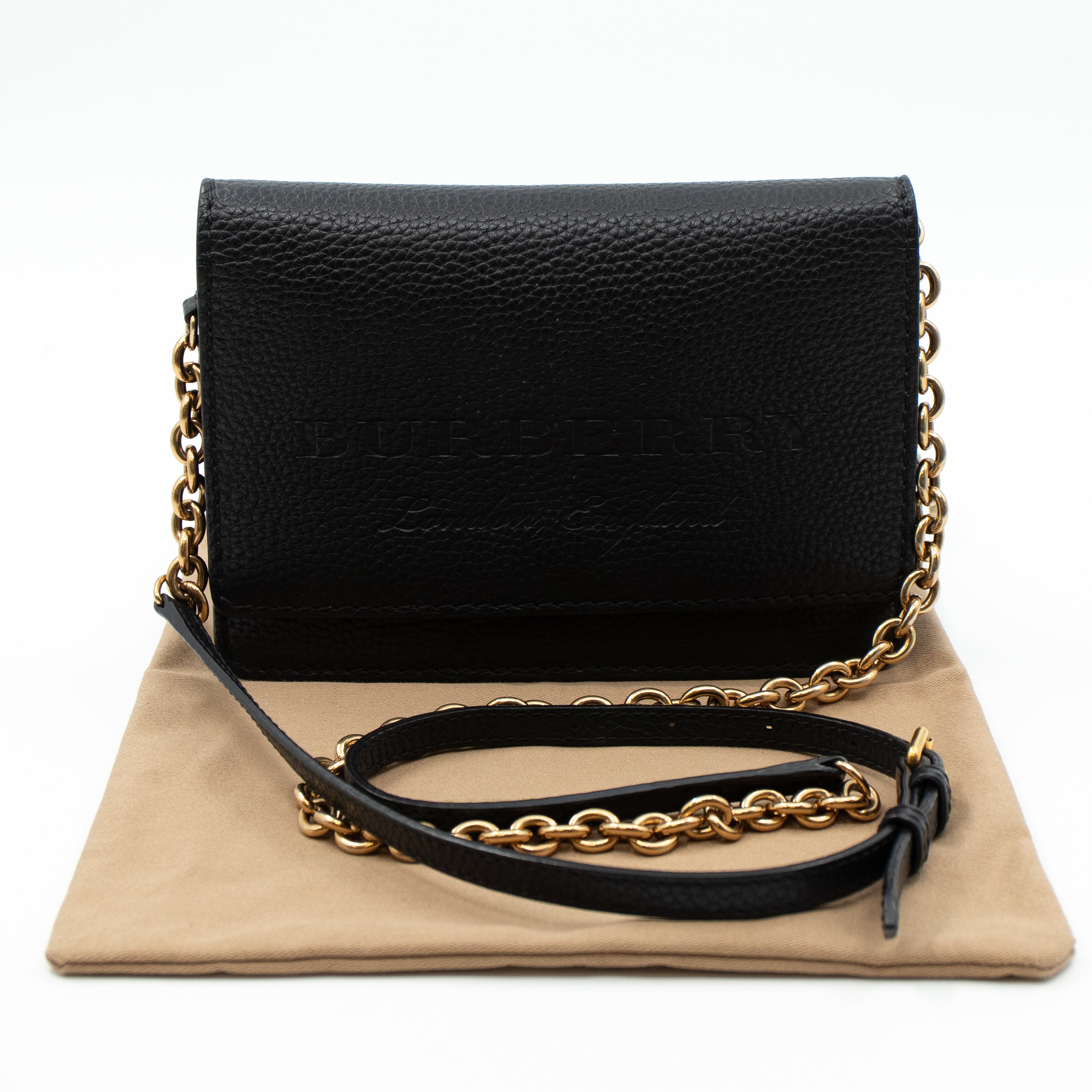 Wallet on Chain Black Leather