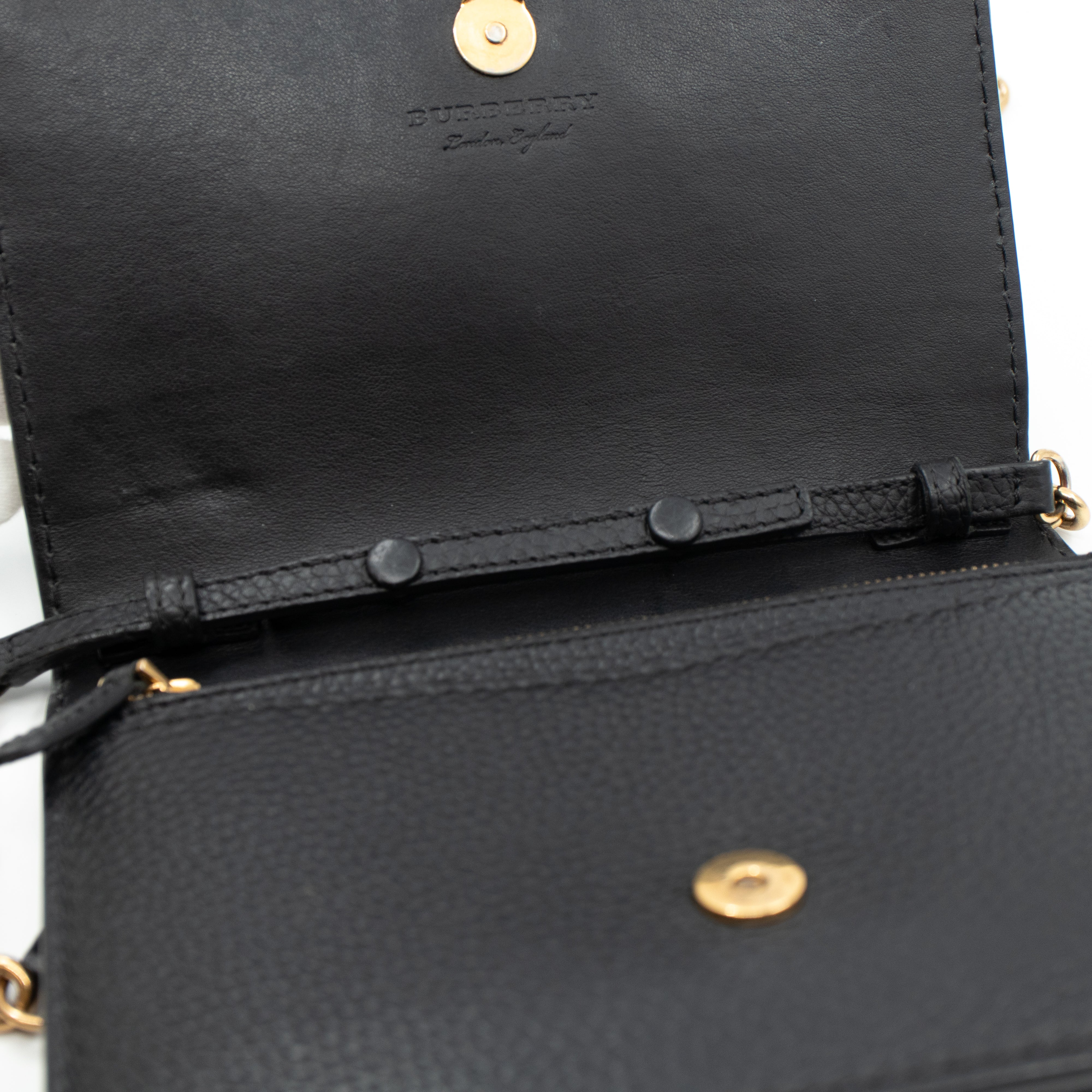 Wallet on Chain Black Leather