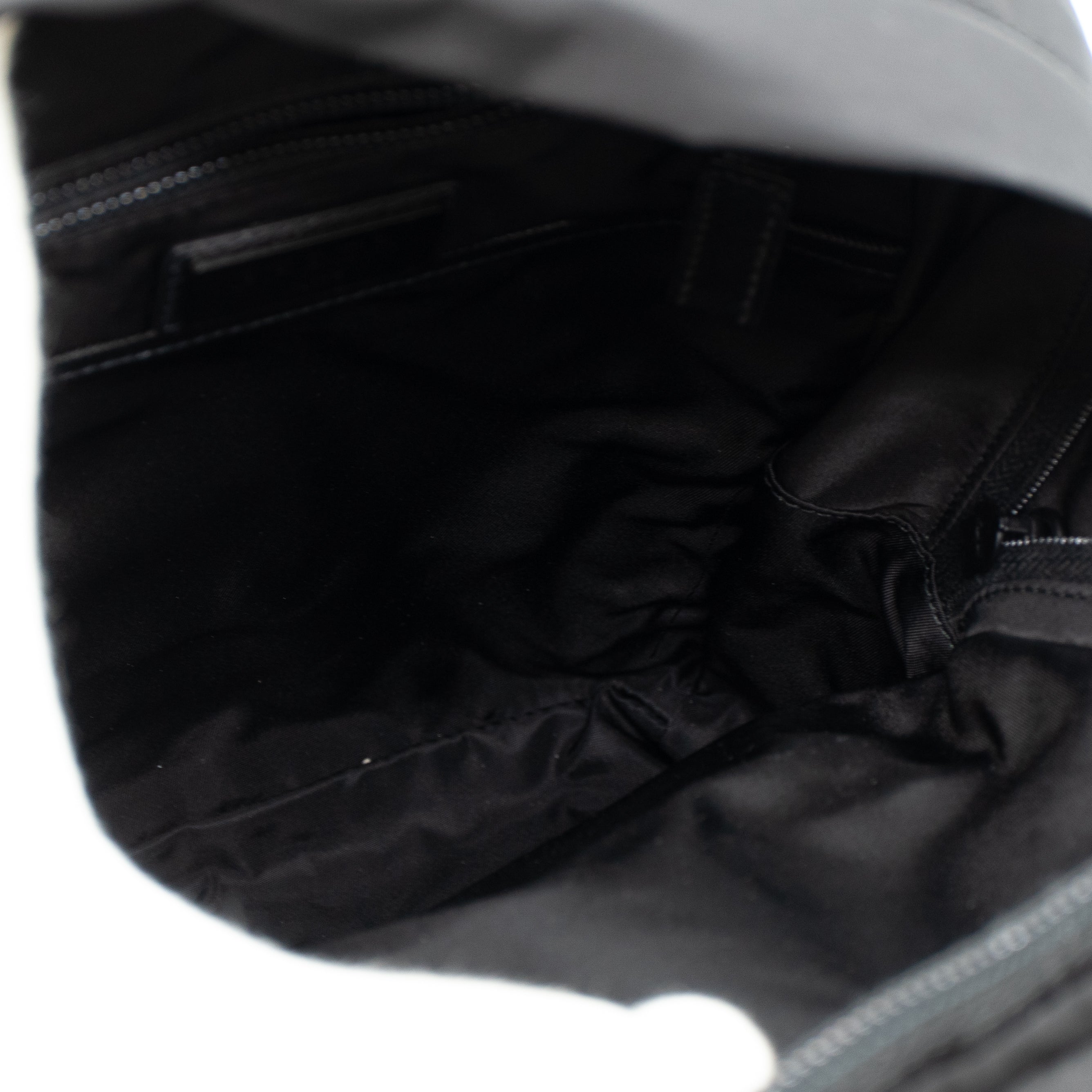 Single Strap Backpack Flame Black Nylon