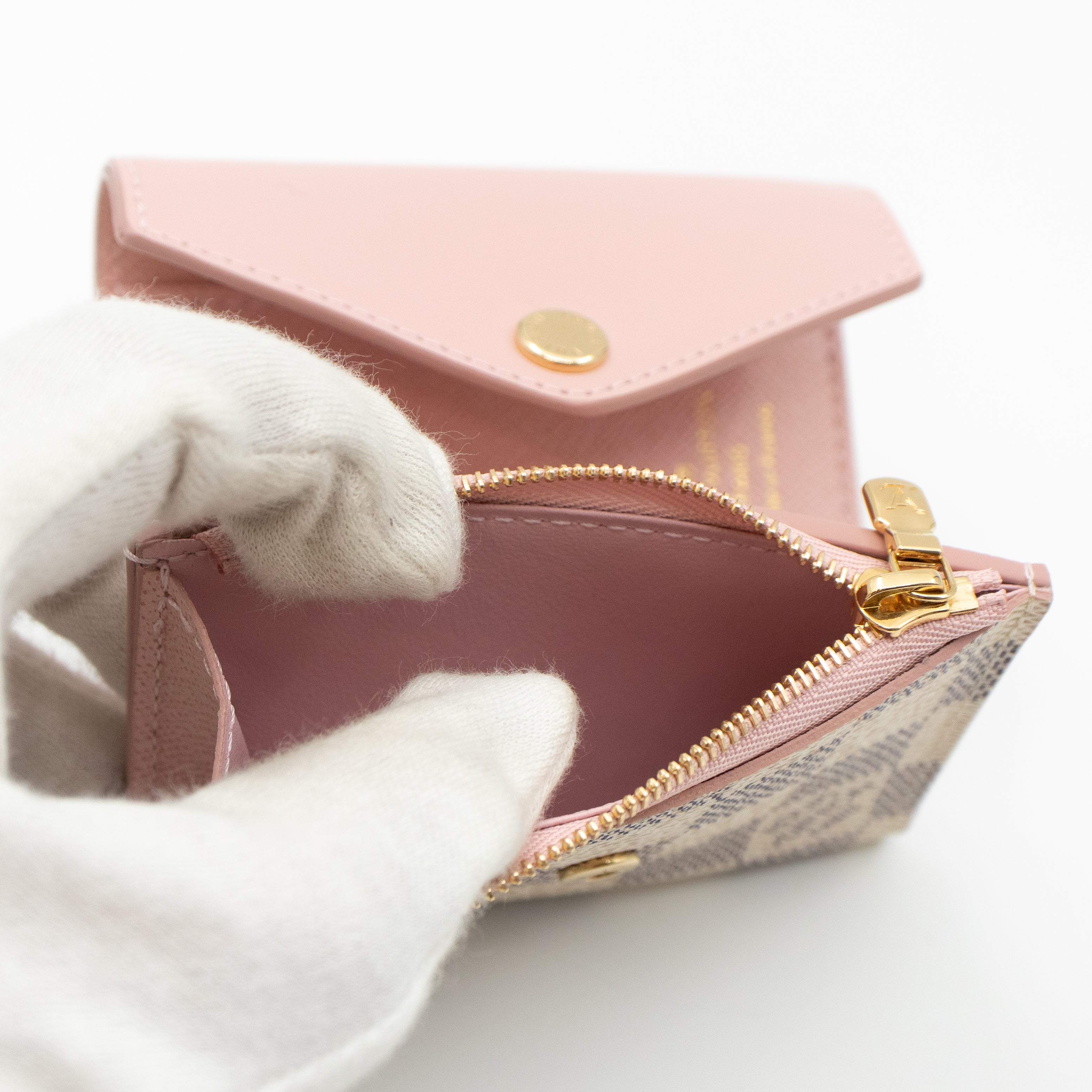 Zoe Wallet Damier Azur