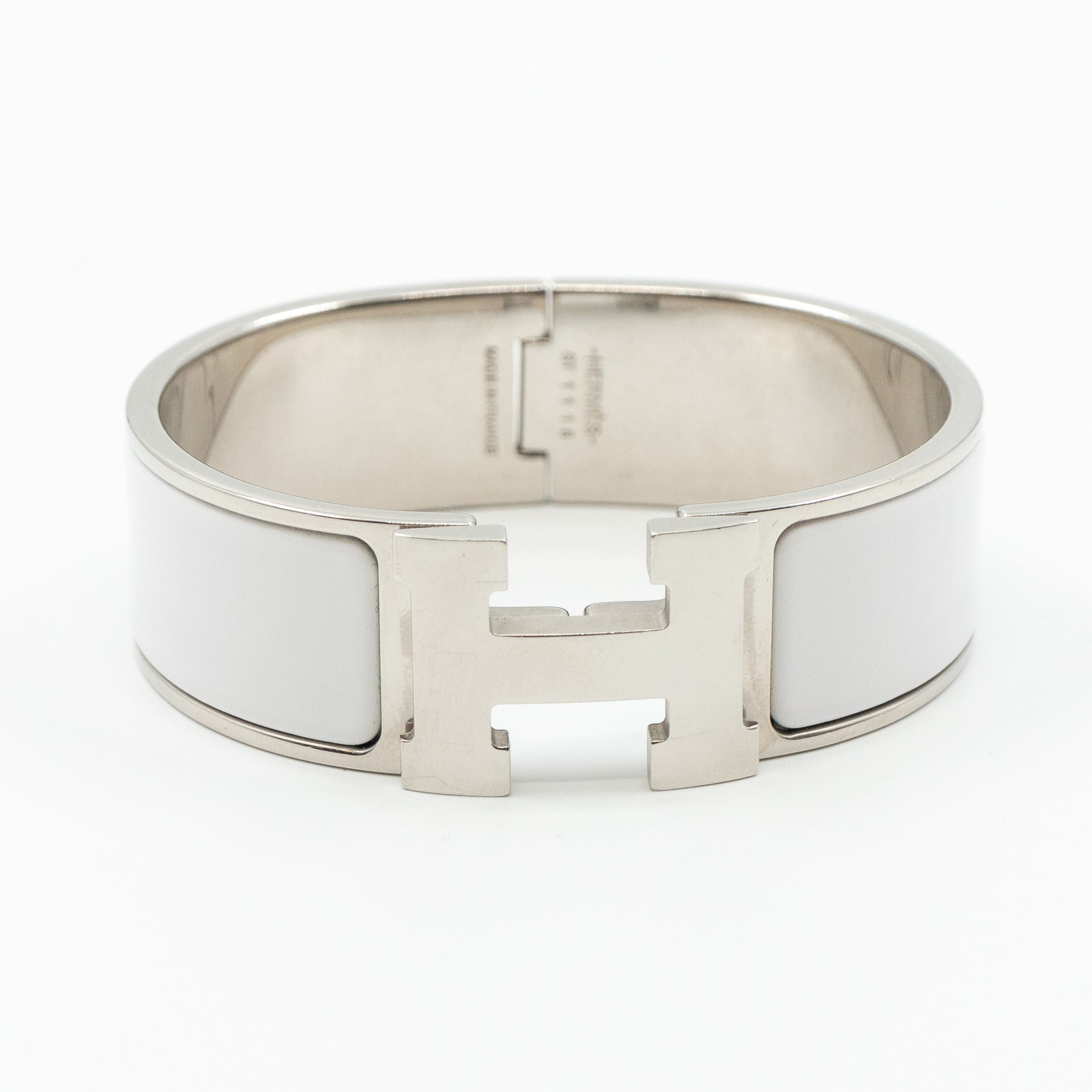 Clic Clac H Bracelet Medium White Silver