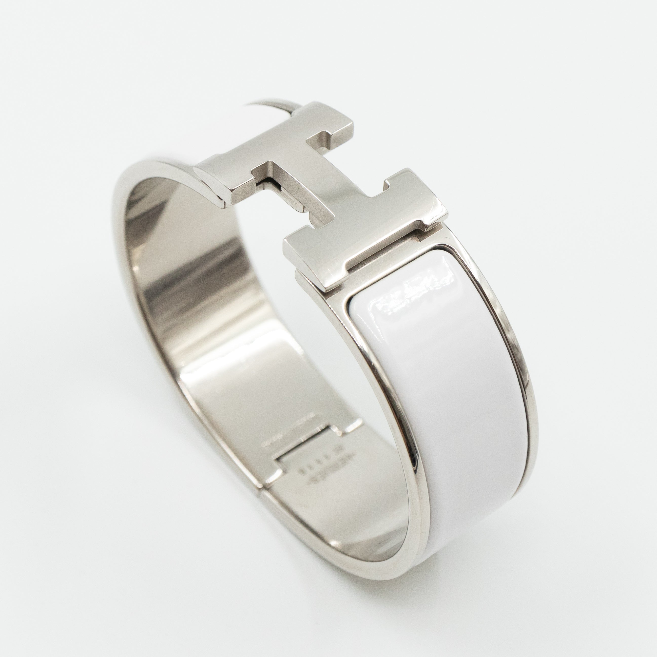 Clic Clac H Bracelet Medium White Silver
