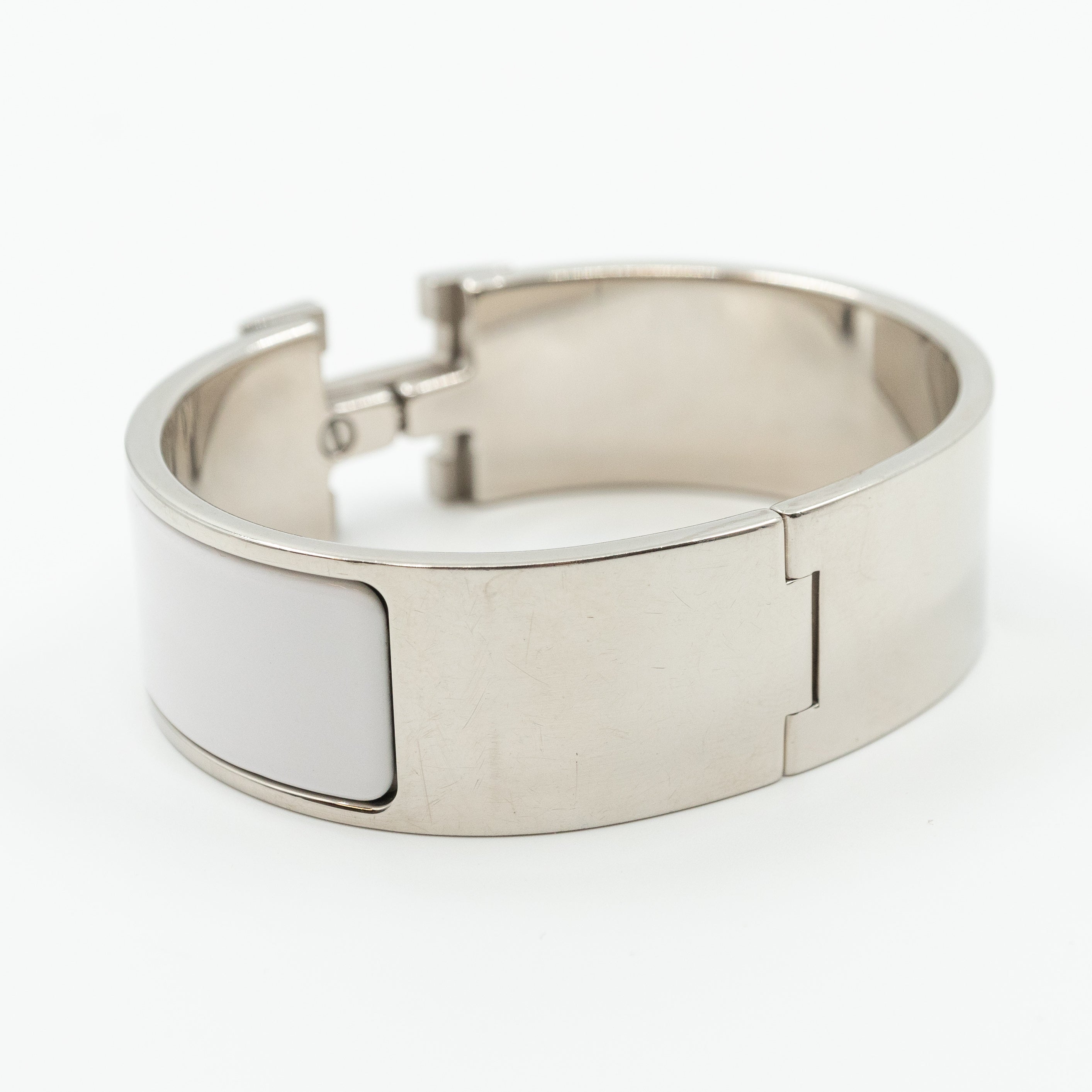 Clic Clac H Bracelet Medium White Silver