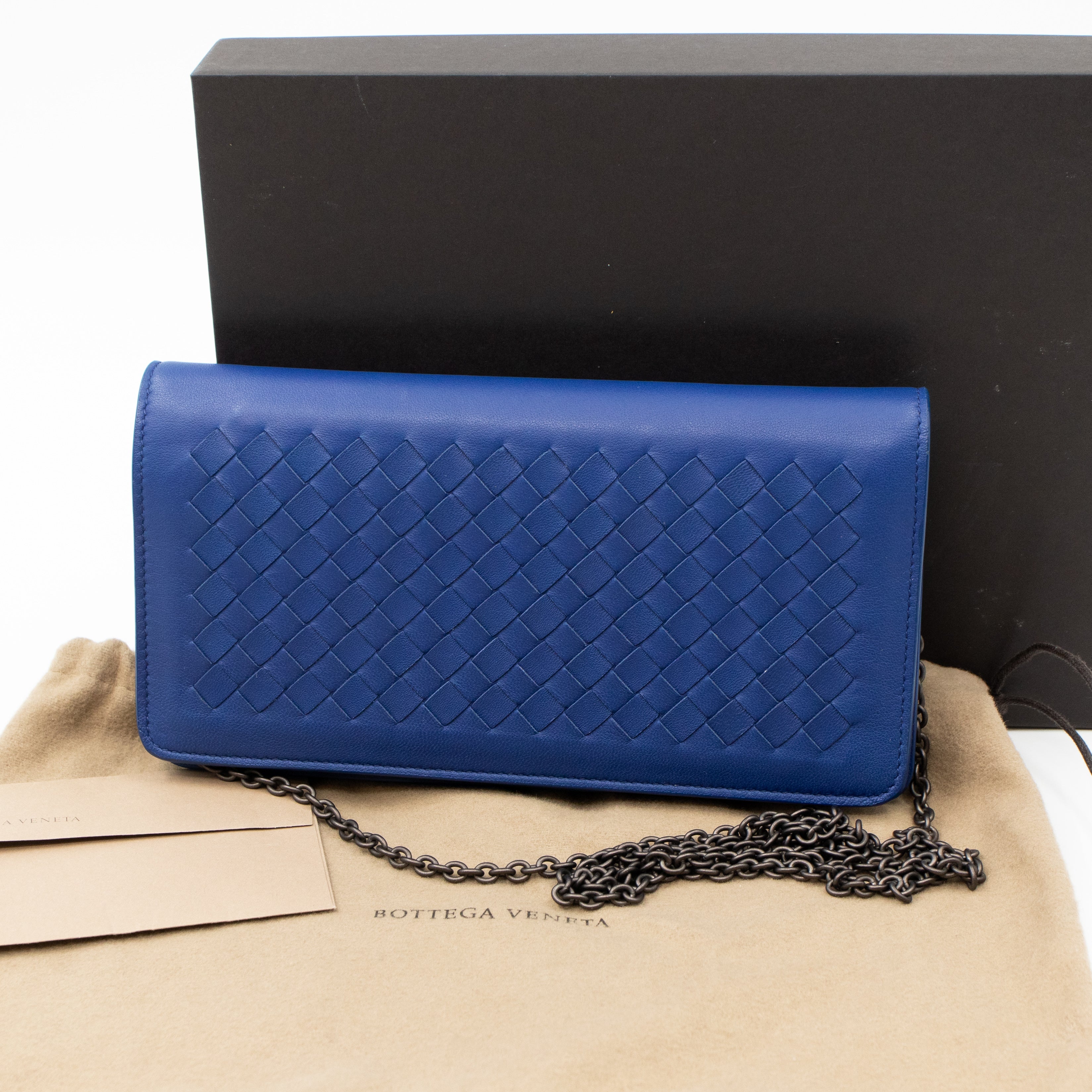 Wallet On Chain Blue Leather