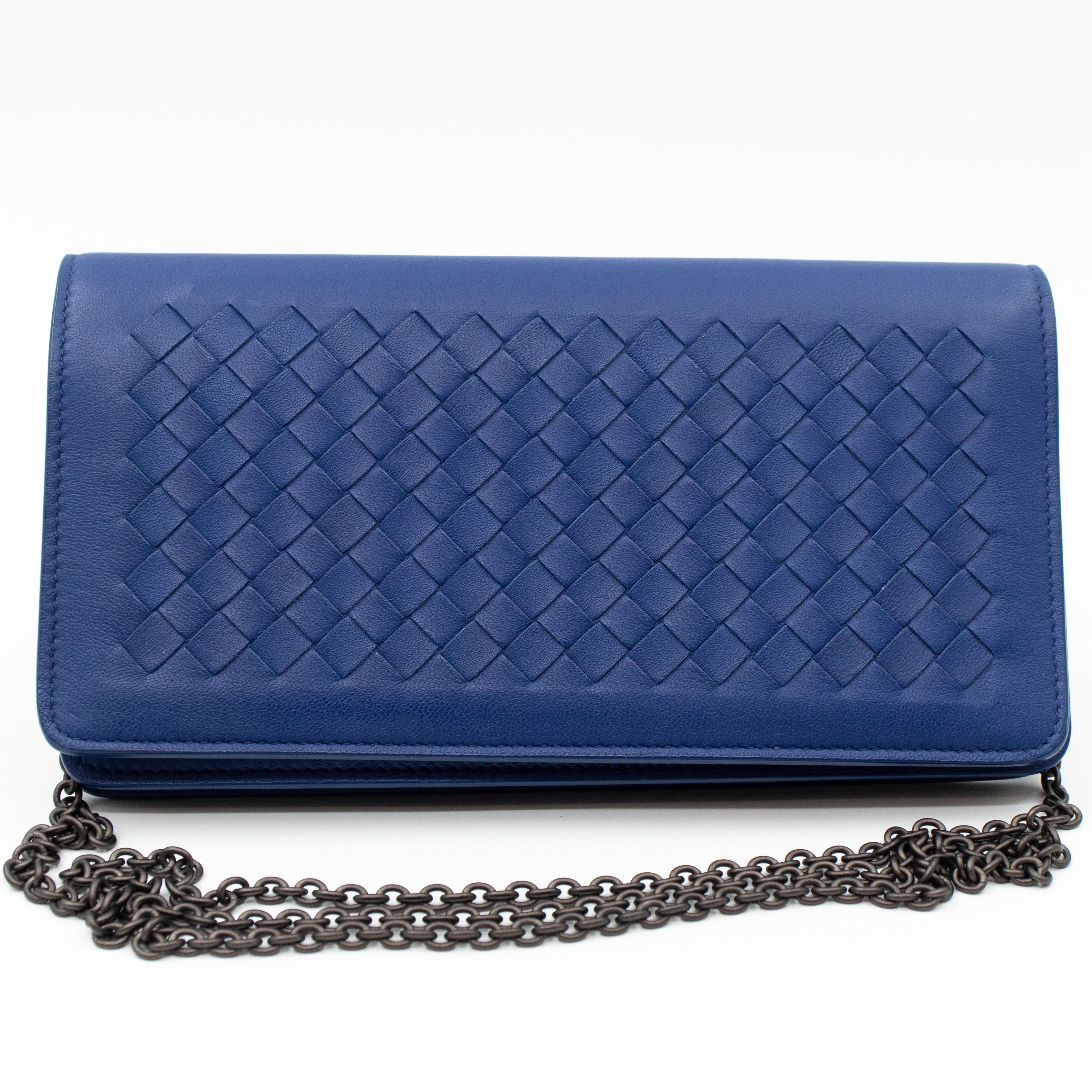 Wallet On Chain Blue Leather