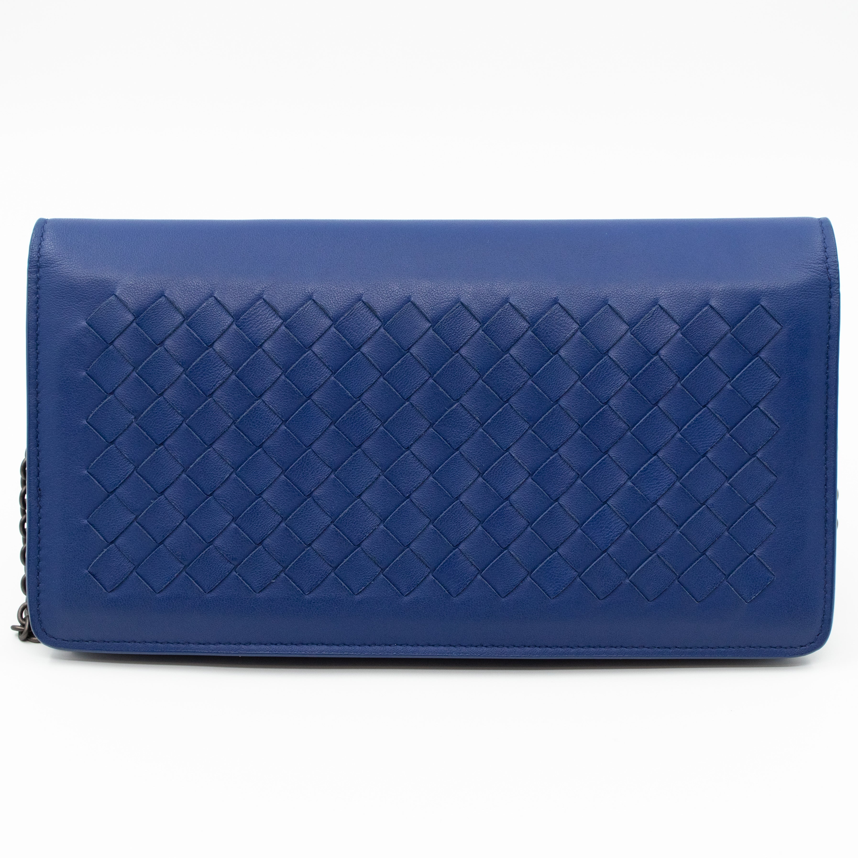 Wallet On Chain Blue Leather