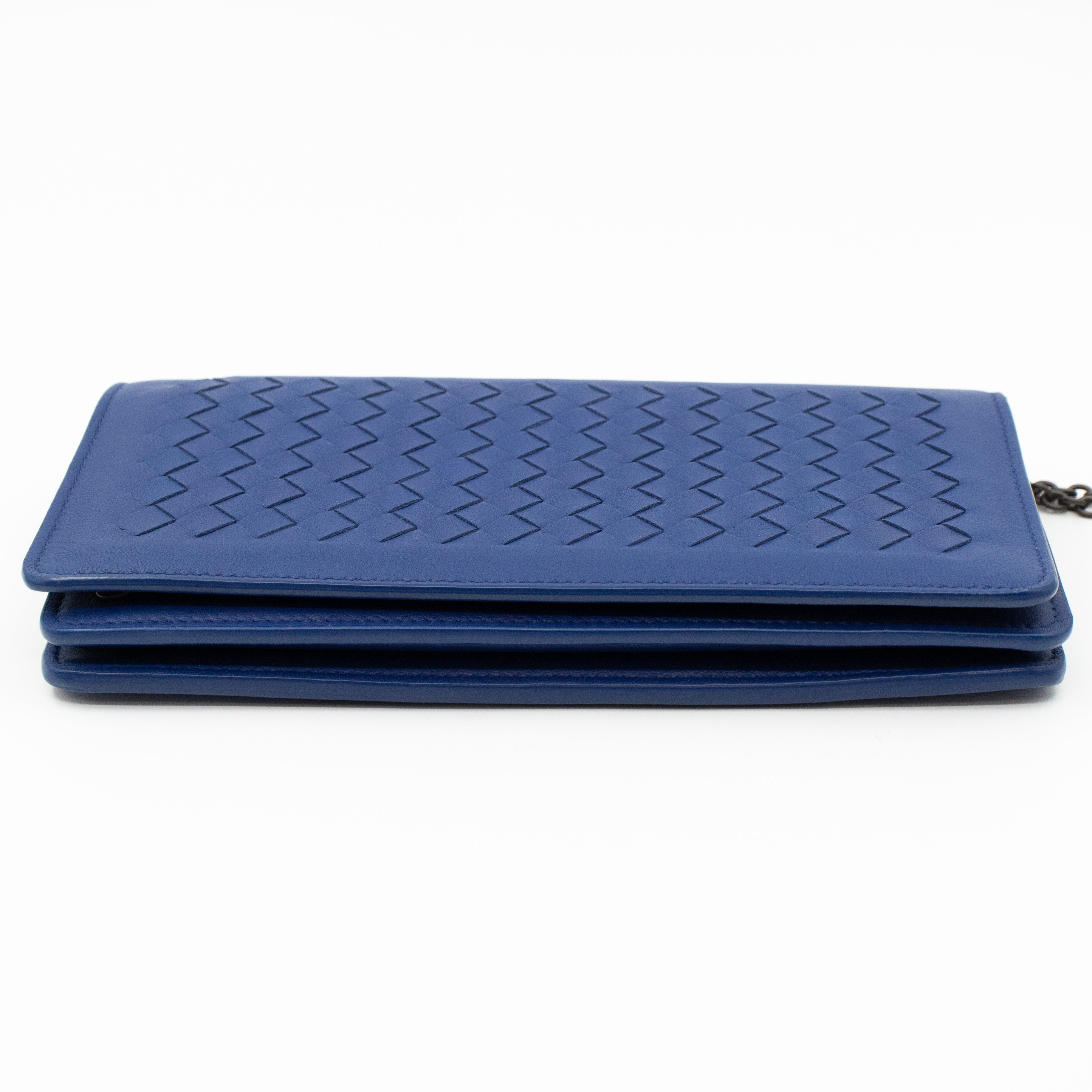 Wallet On Chain Blue Leather