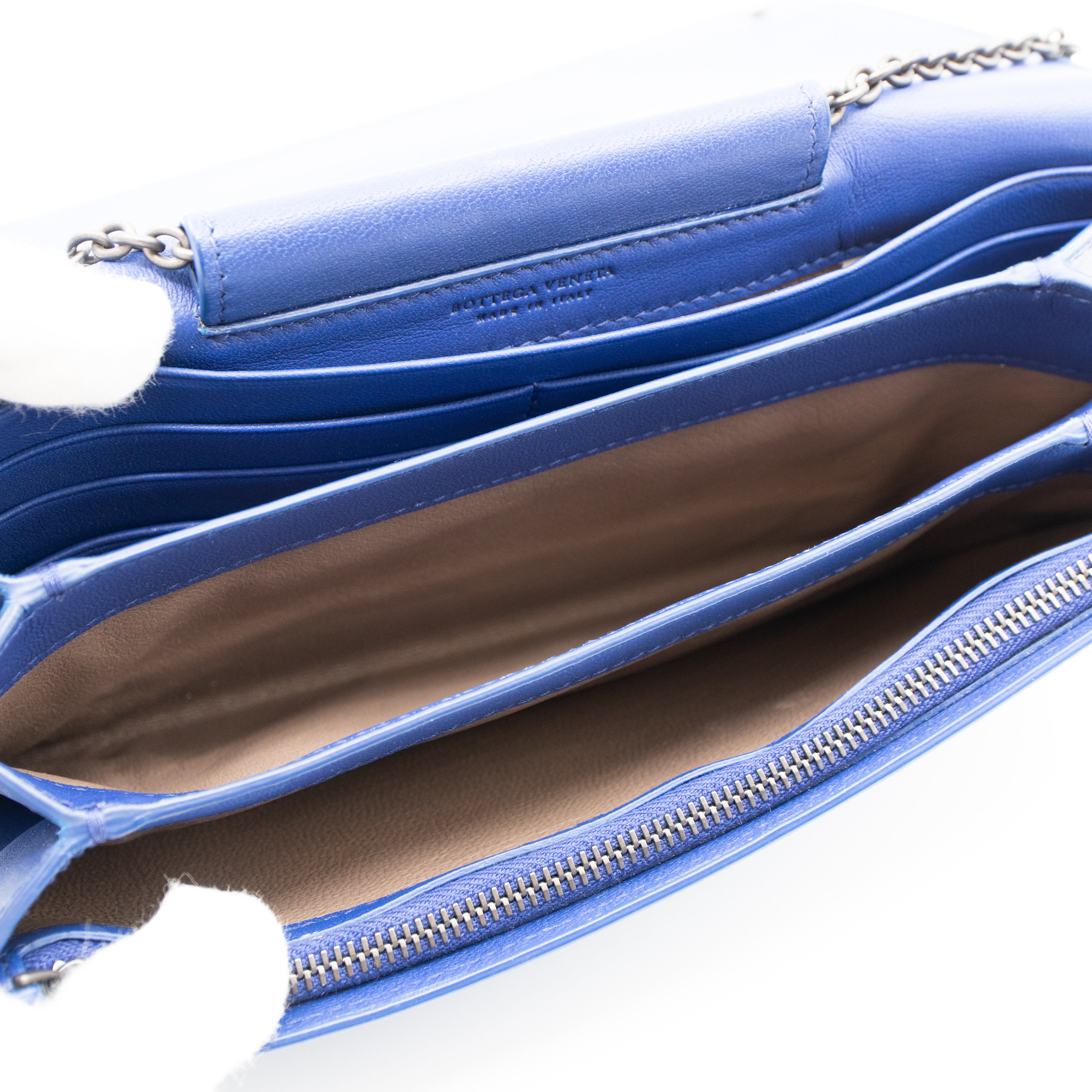 Wallet On Chain Blue Leather