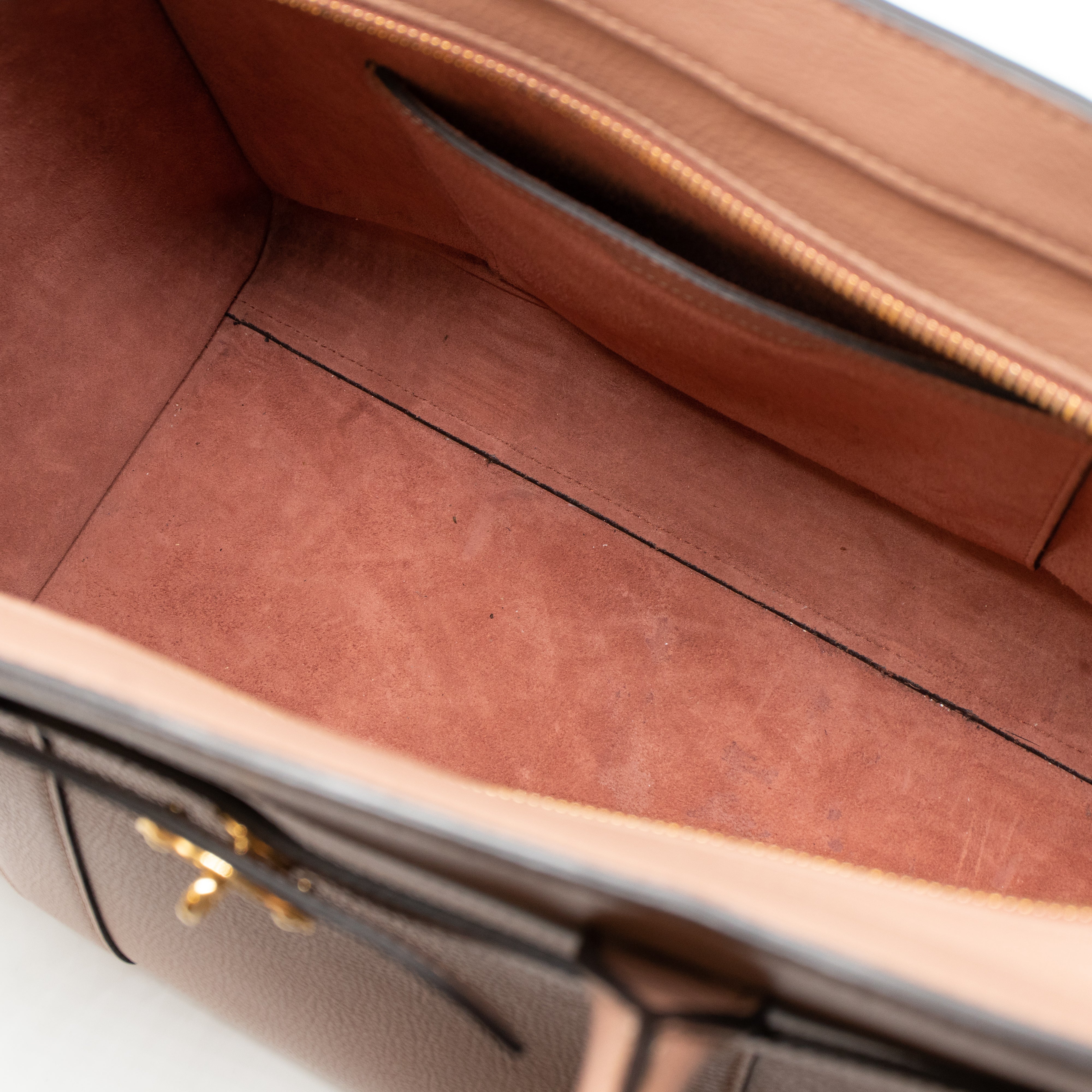 Large Zipped Bayswater Rosewater Leather