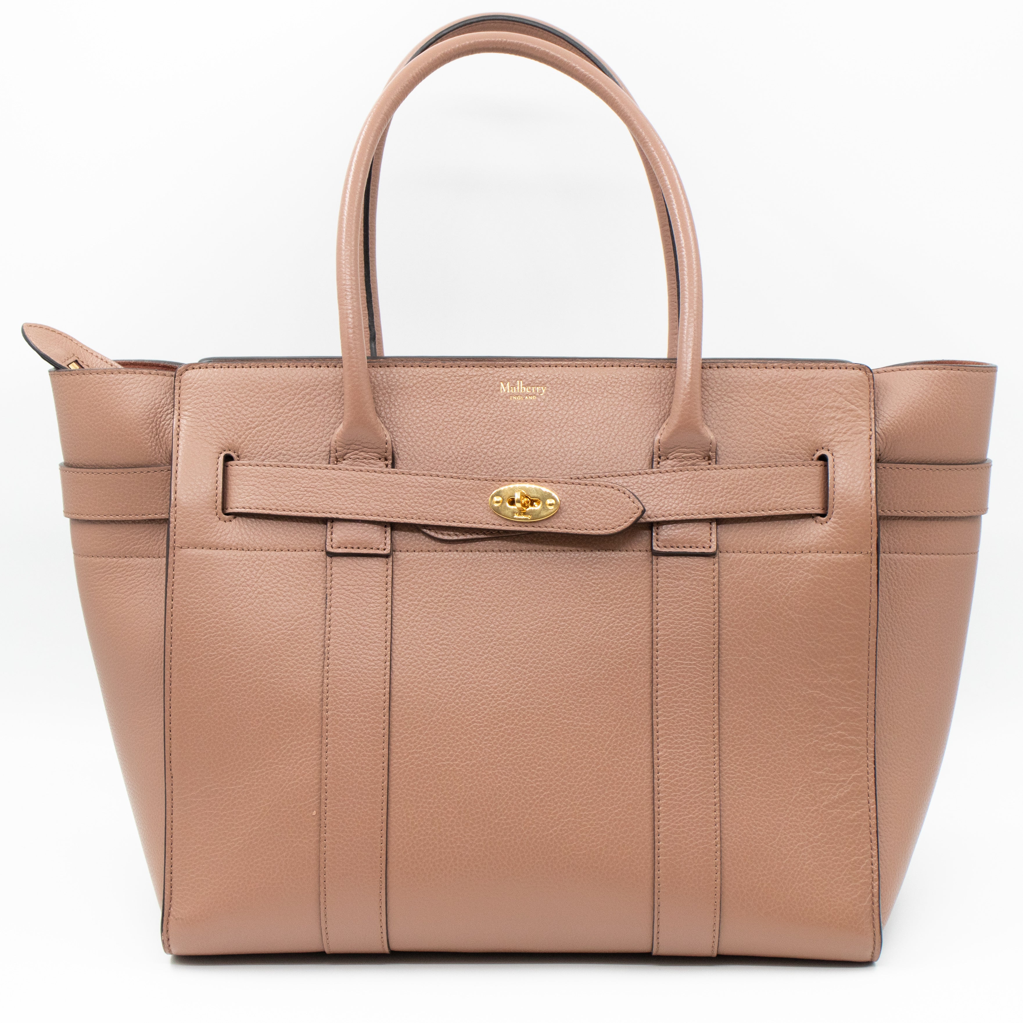 Large Zipped Bayswater Rosewater Leather