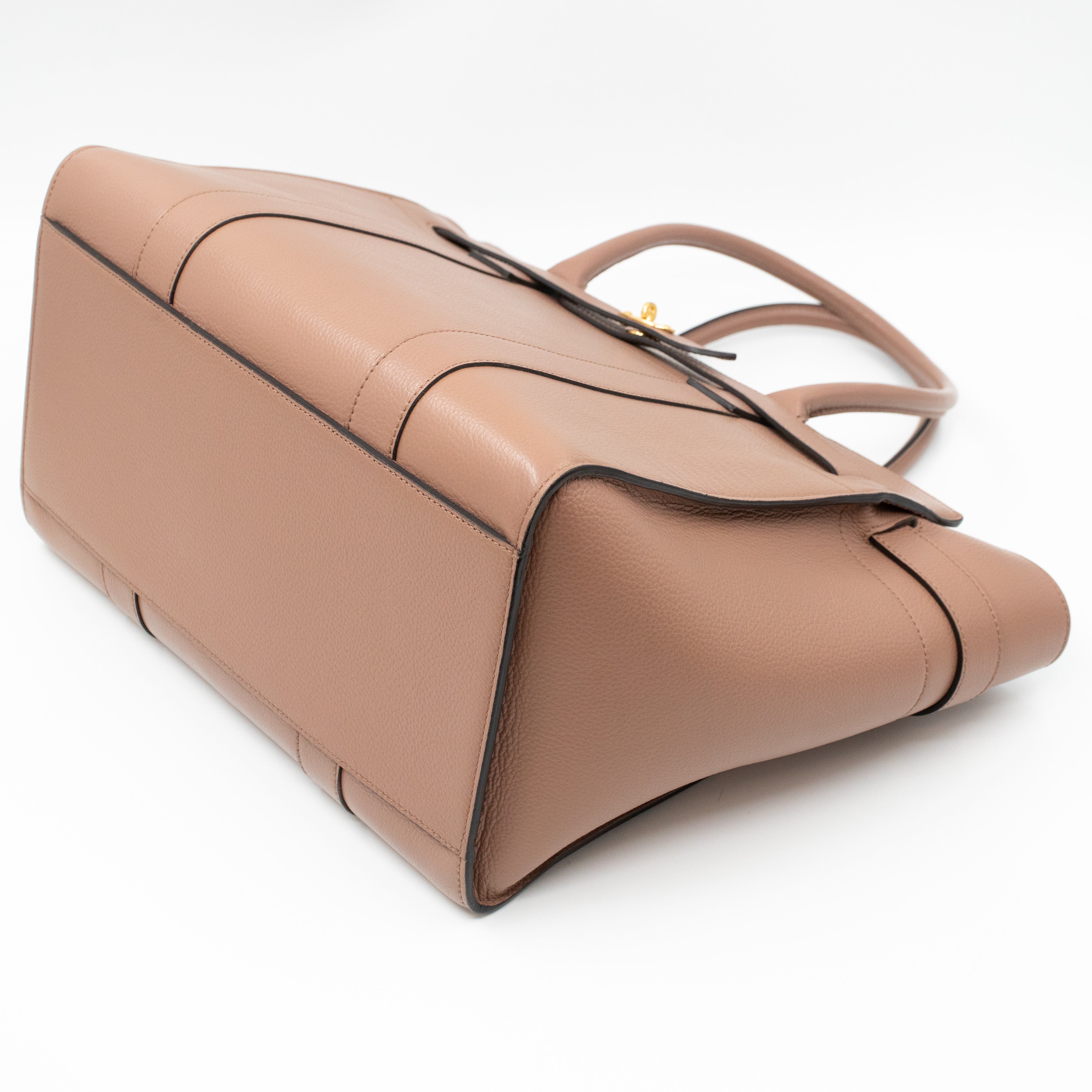 Large Zipped Bayswater Rosewater Leather