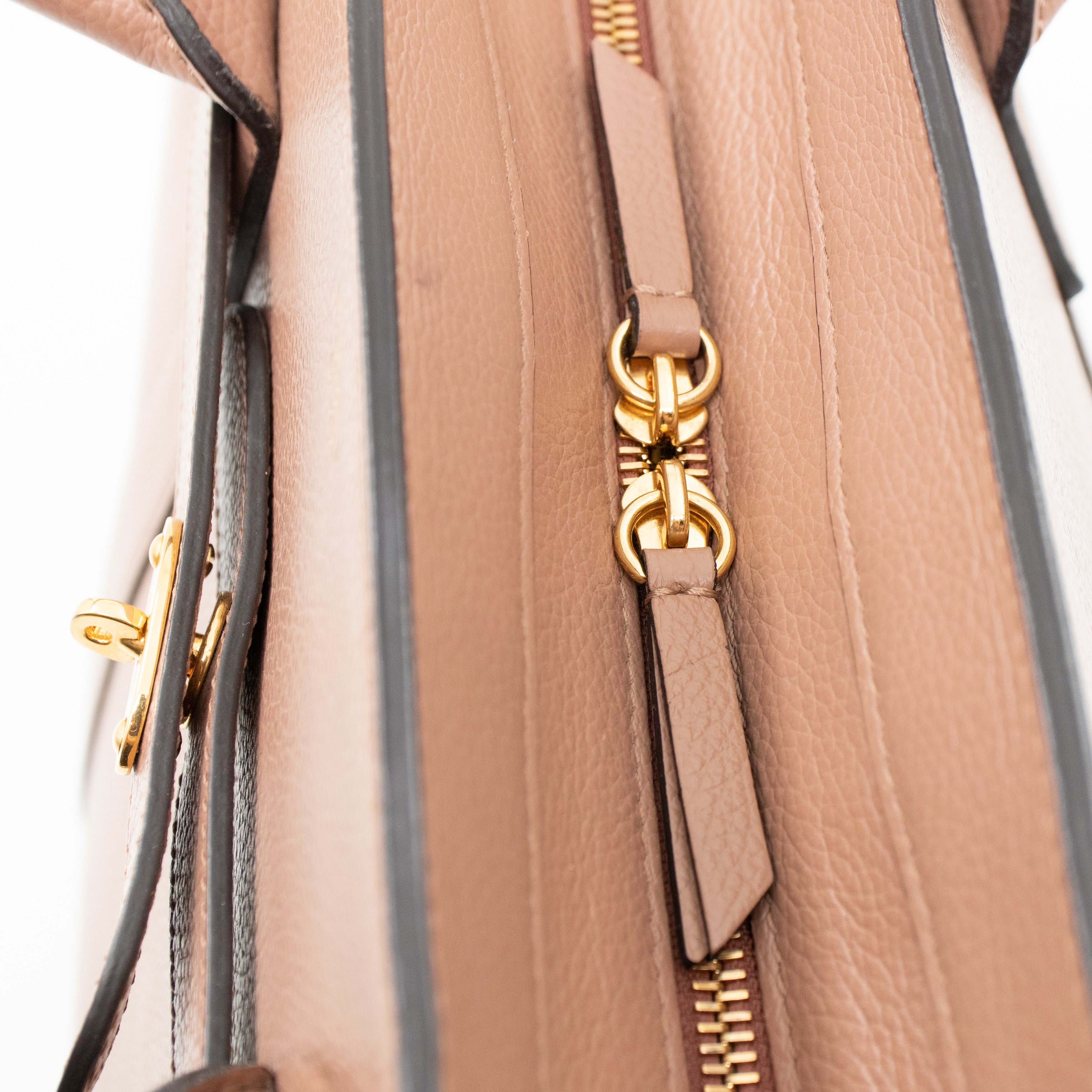 Large Zipped Bayswater Rosewater Leather