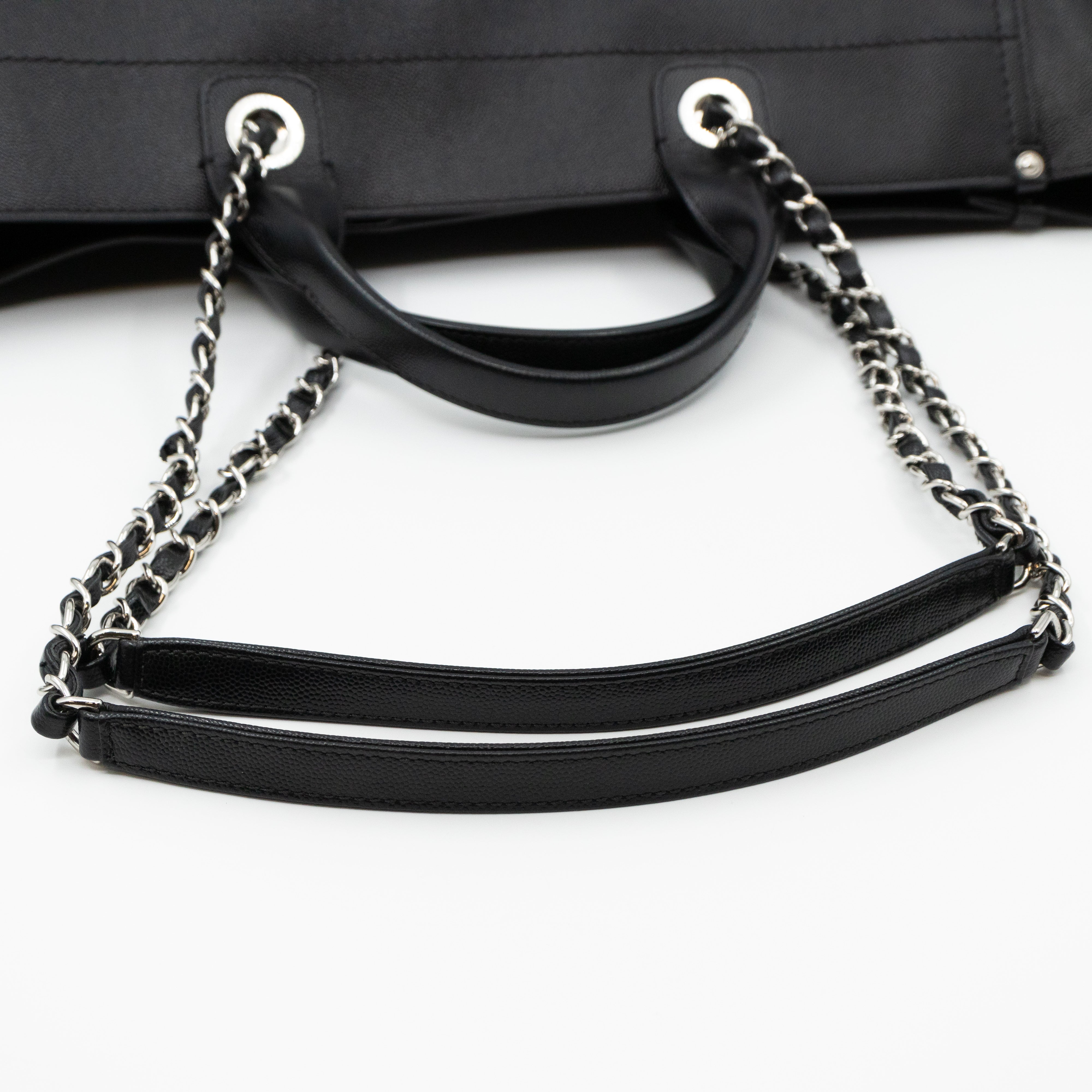 Deauville Medium Black Caviar Silver