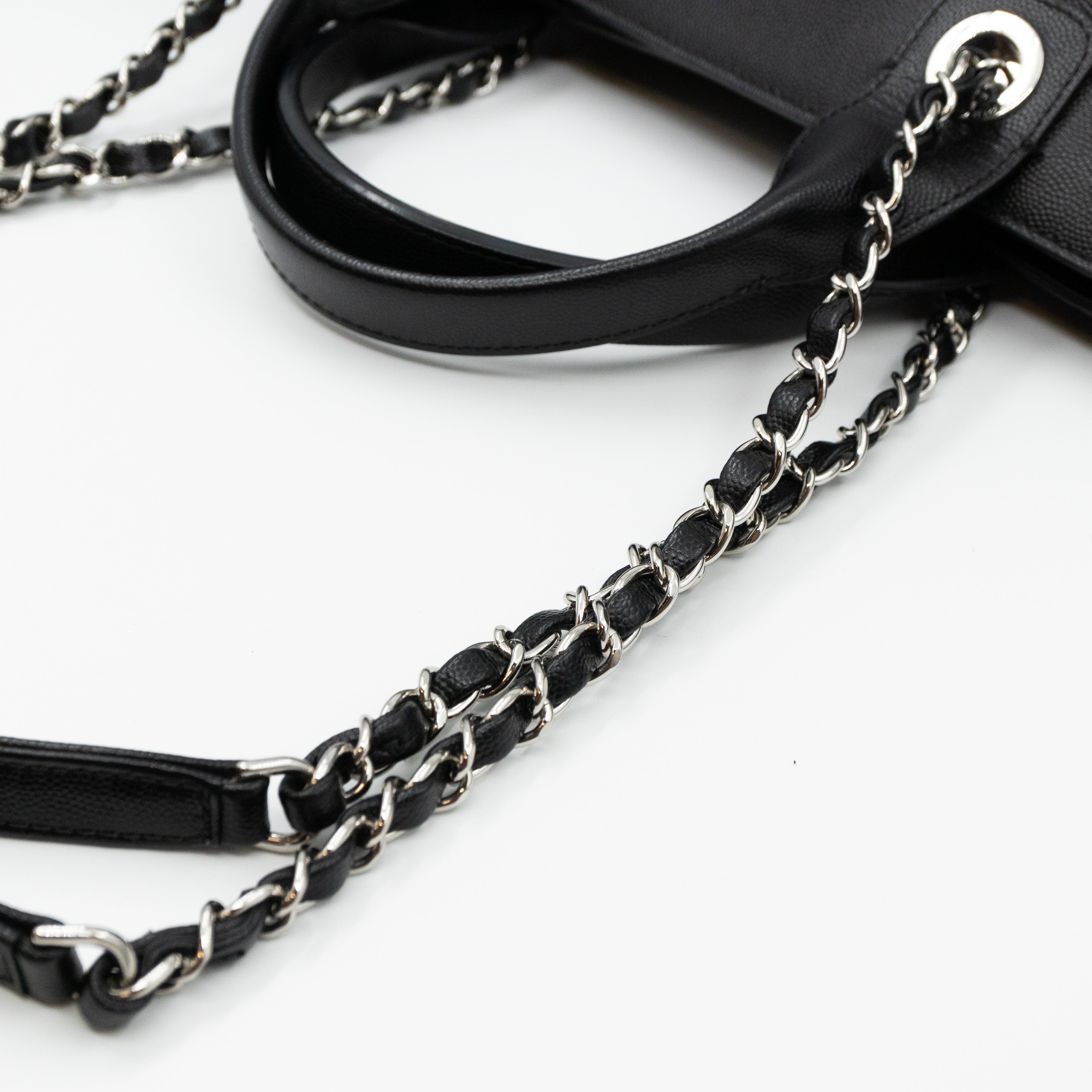 Deauville Medium Black Caviar Silver