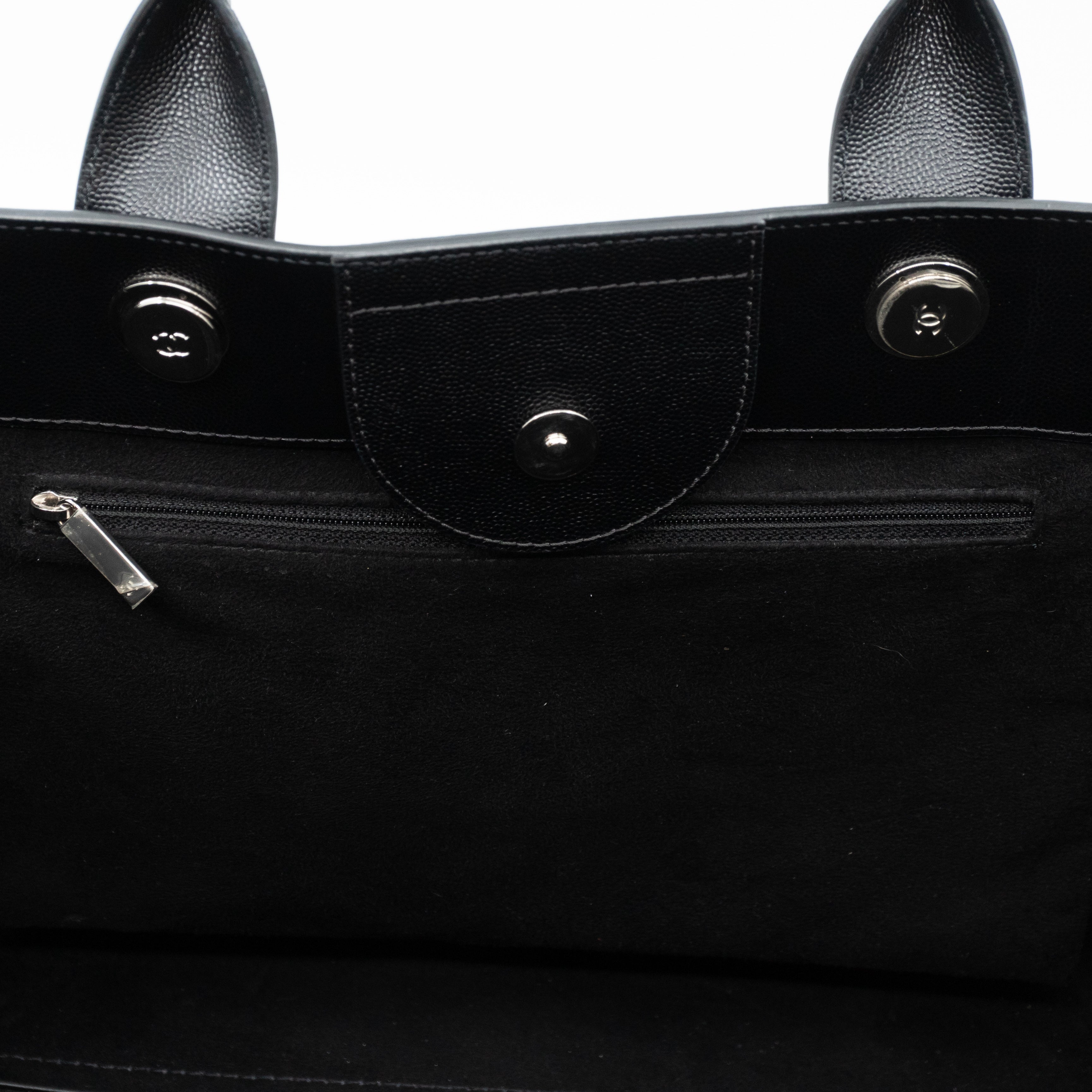 Deauville Medium Black Caviar Silver