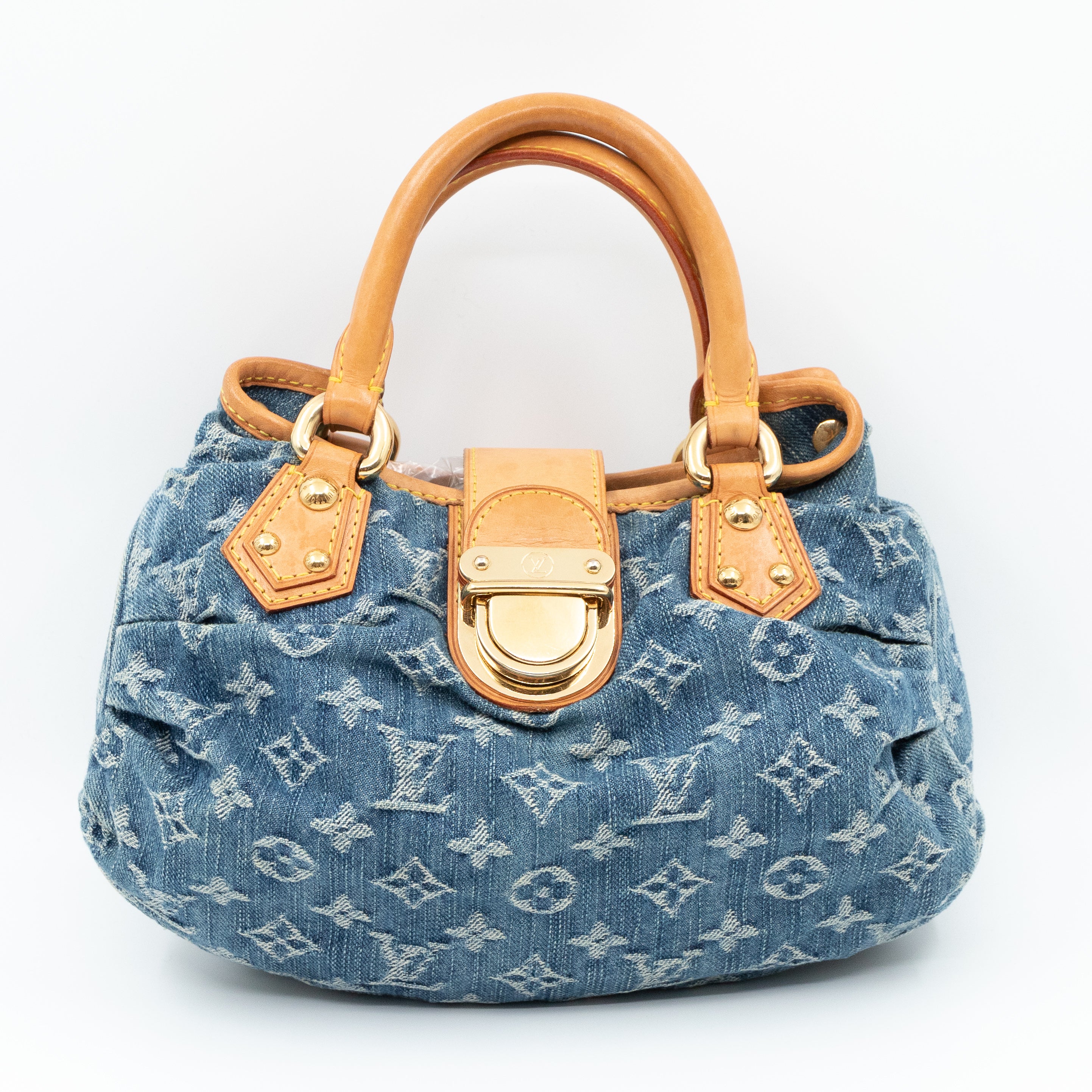 Pleaty Blue Denim Monogram