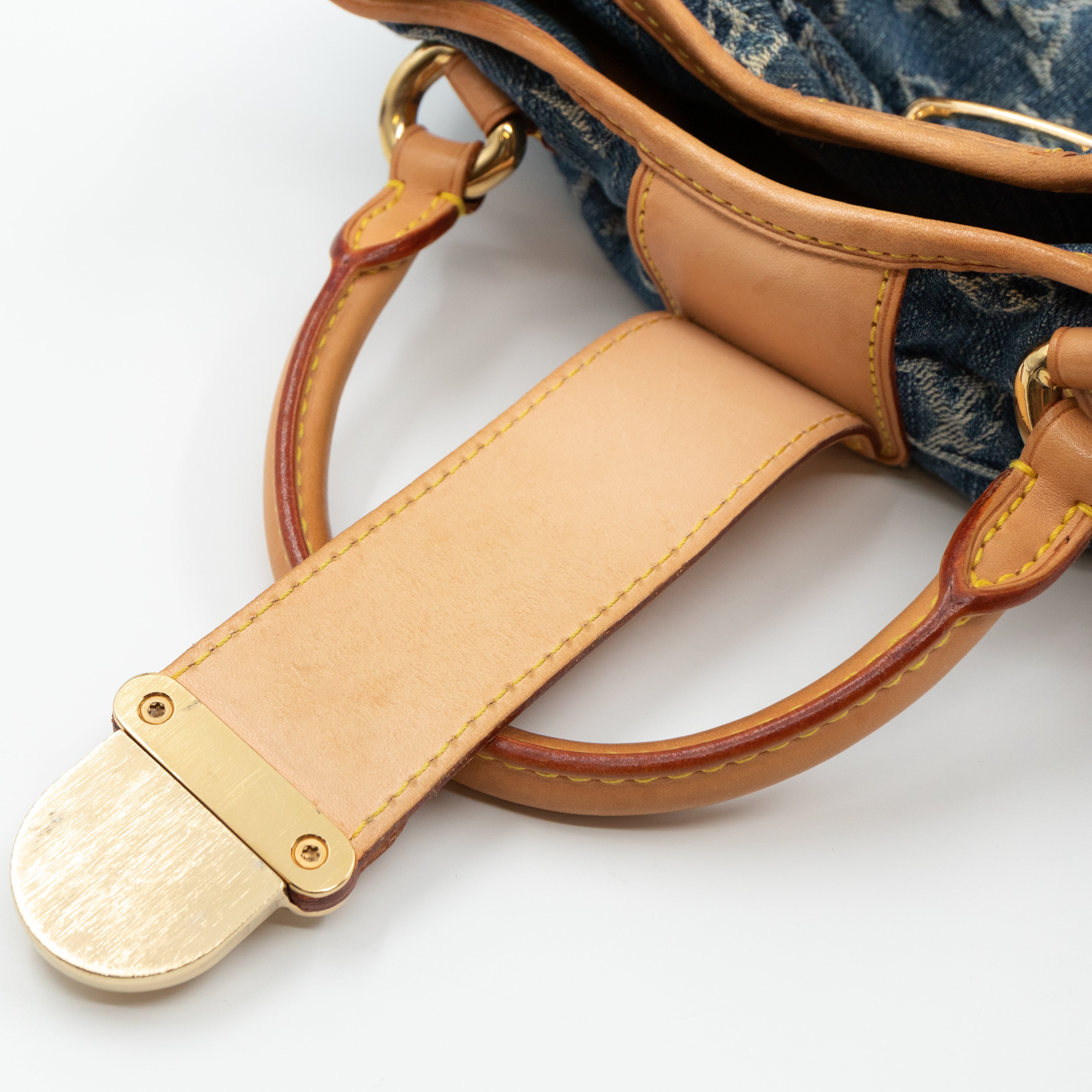 Pleaty Blue Denim Monogram