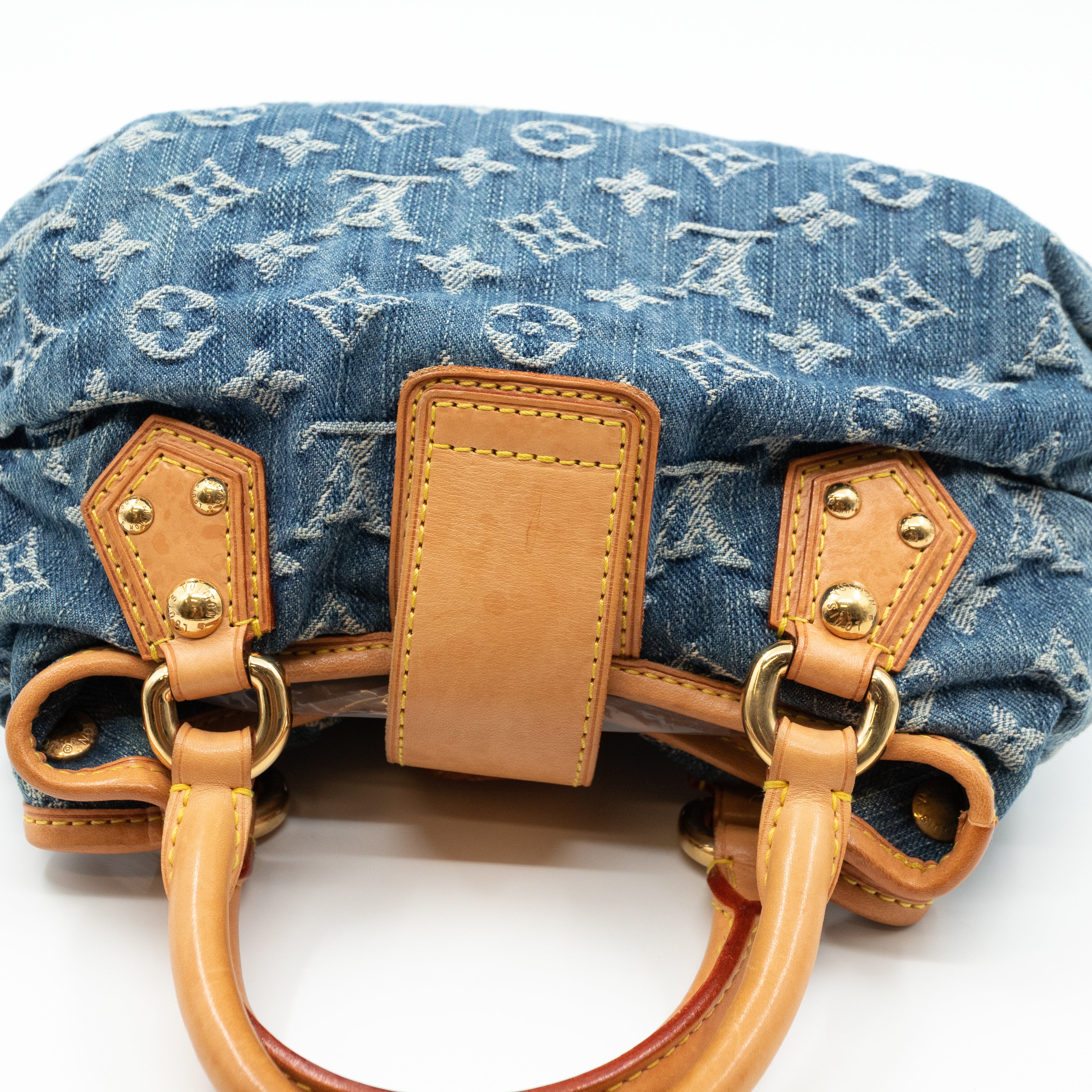 Pleaty Blue Denim Monogram