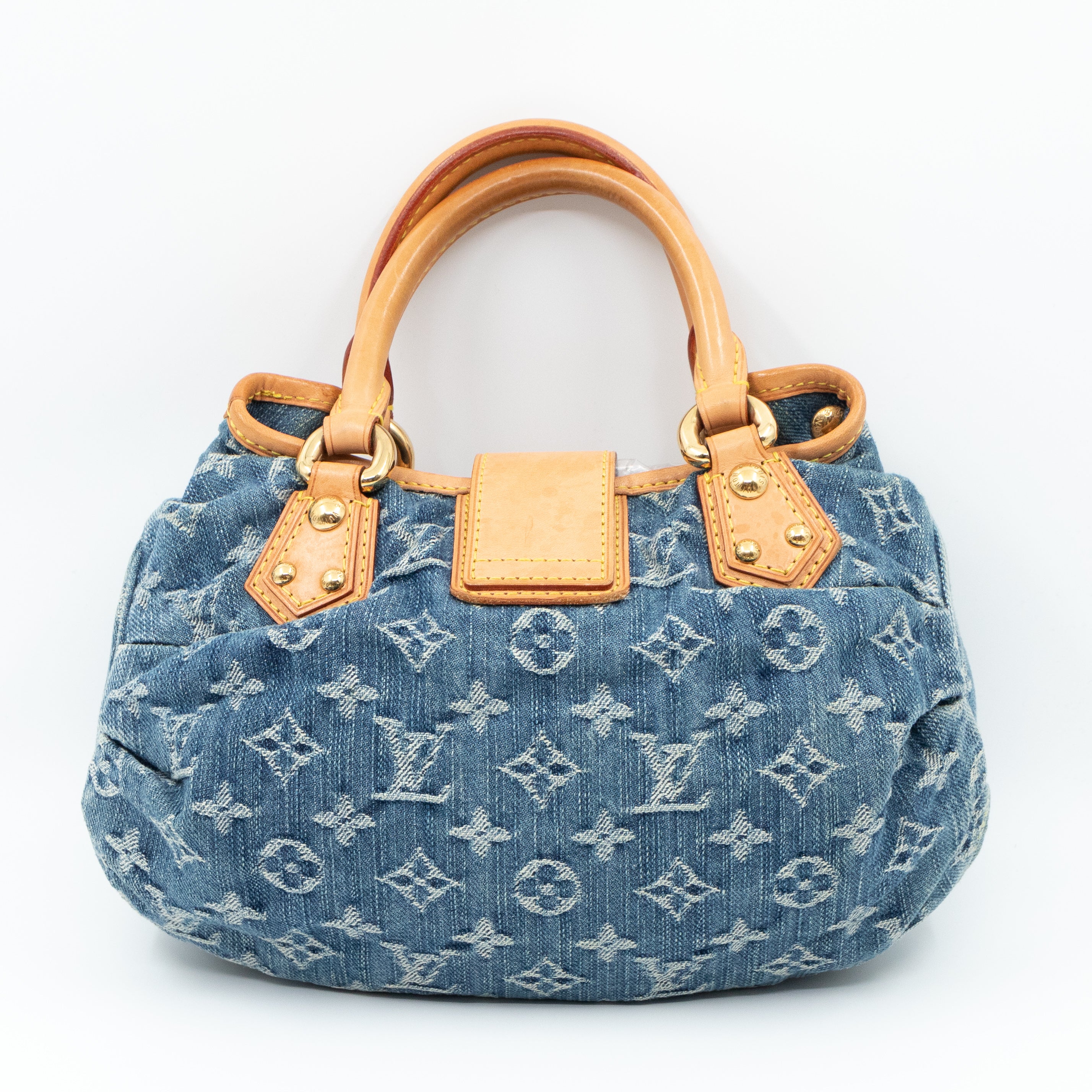 Pleaty Blue Denim Monogram