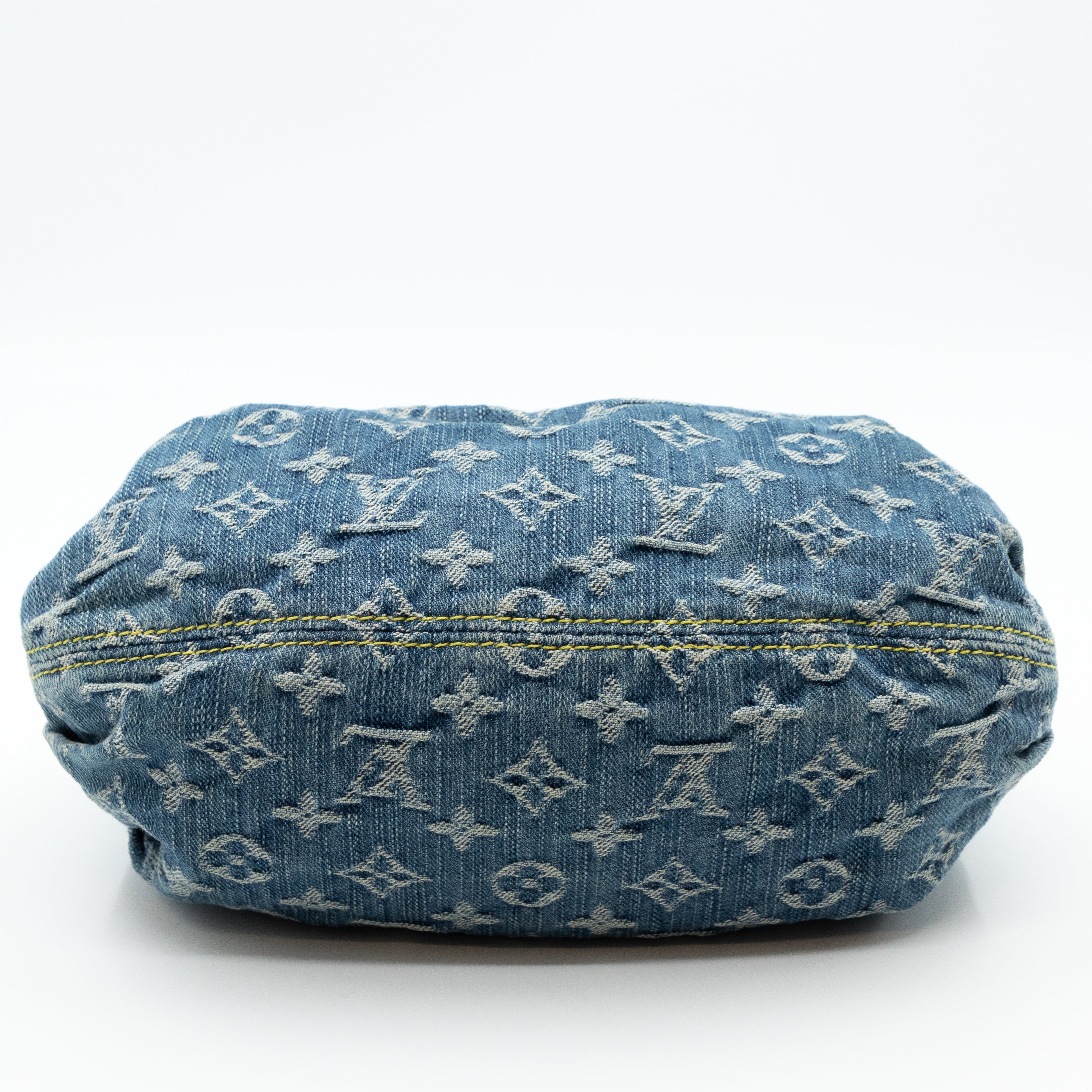 Pleaty Blue Denim Monogram