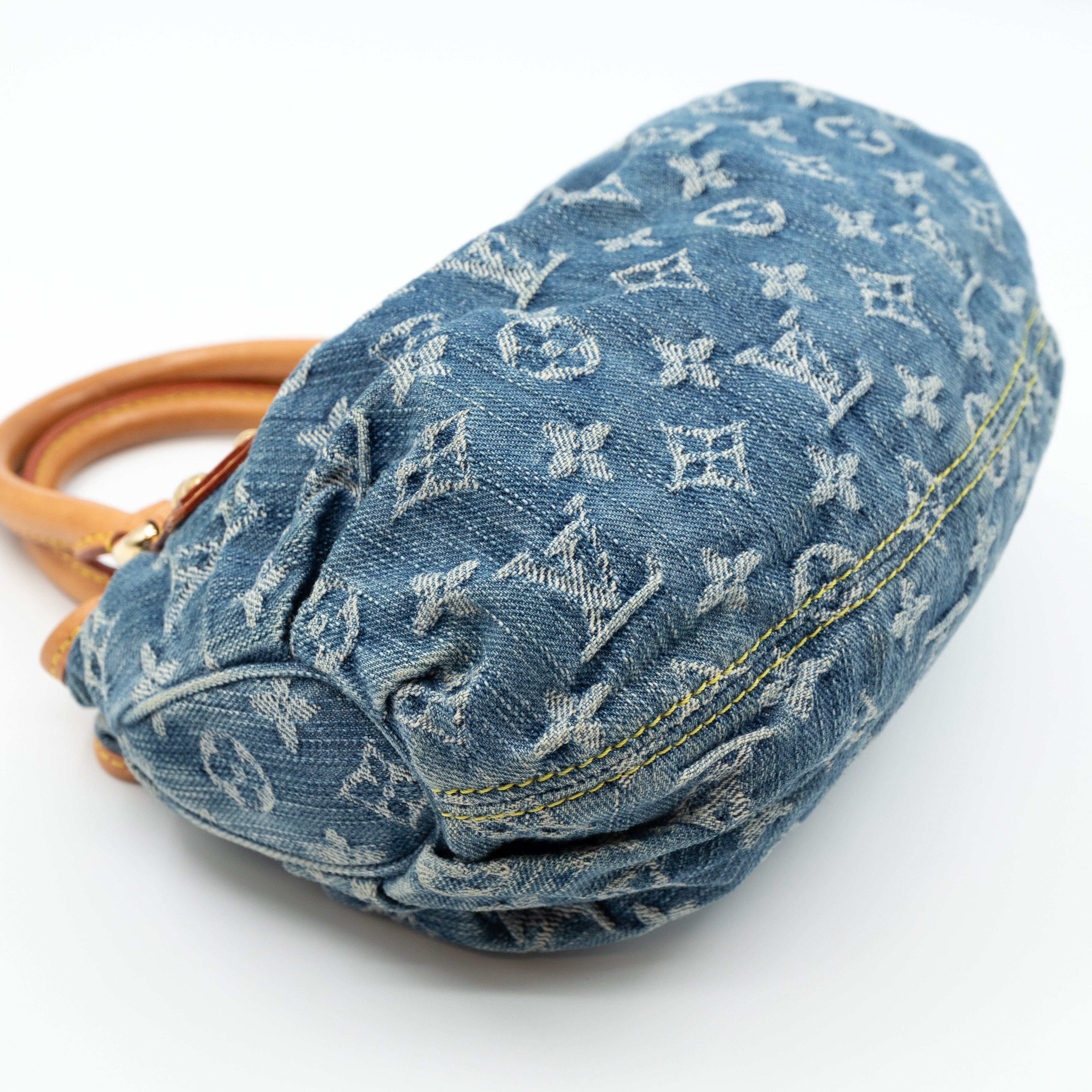 Pleaty Blue Denim Monogram