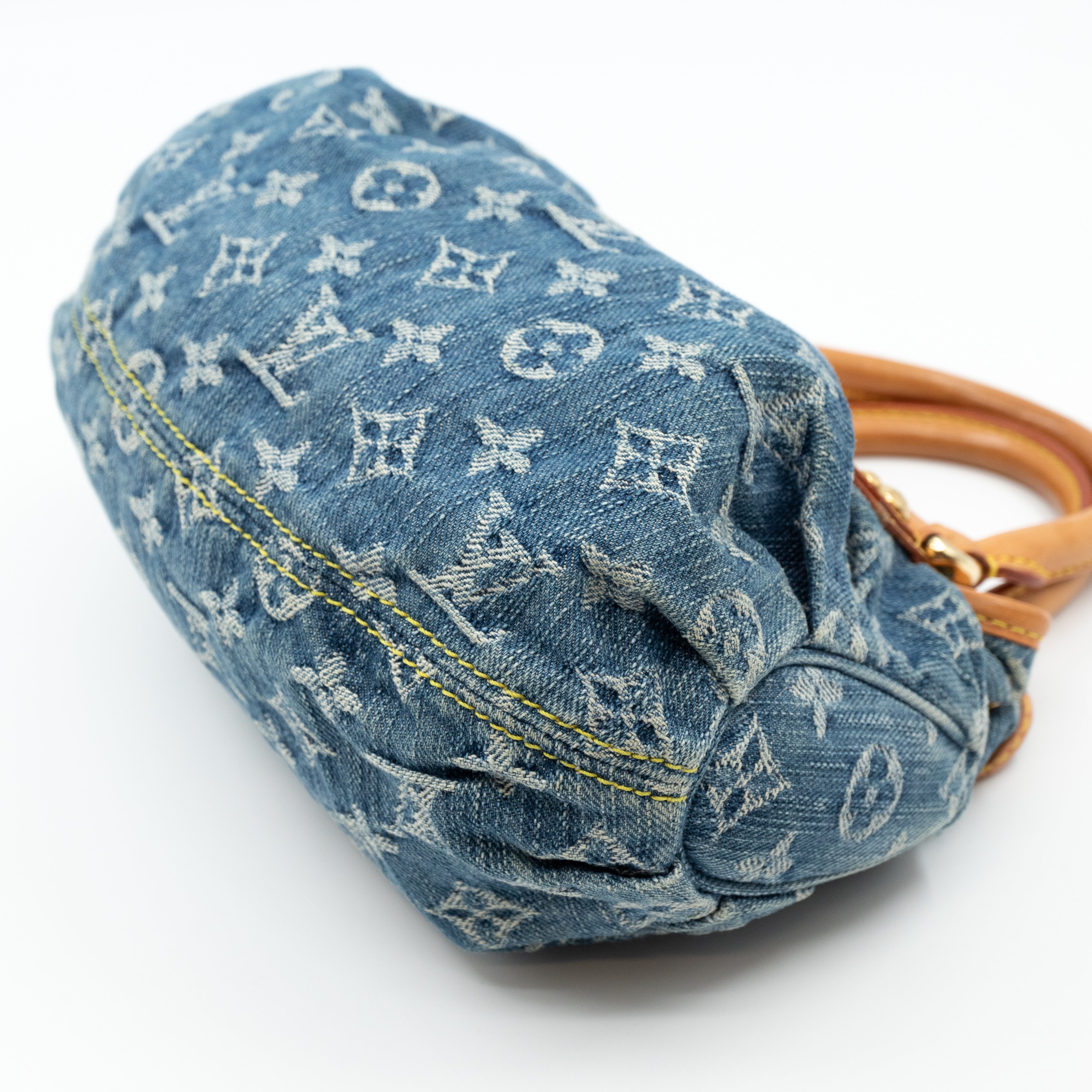 Pleaty Blue Denim Monogram
