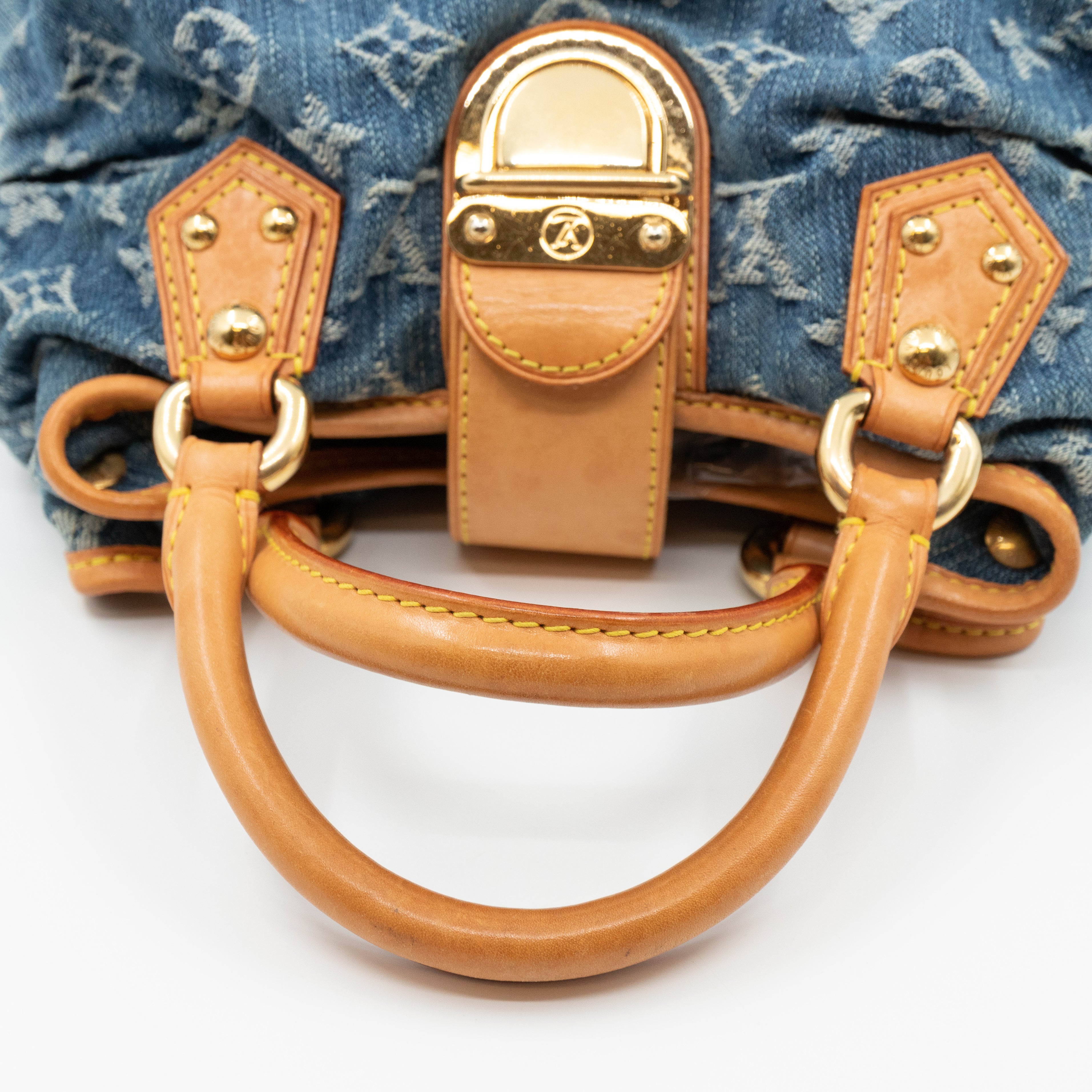 Pleaty Blue Denim Monogram