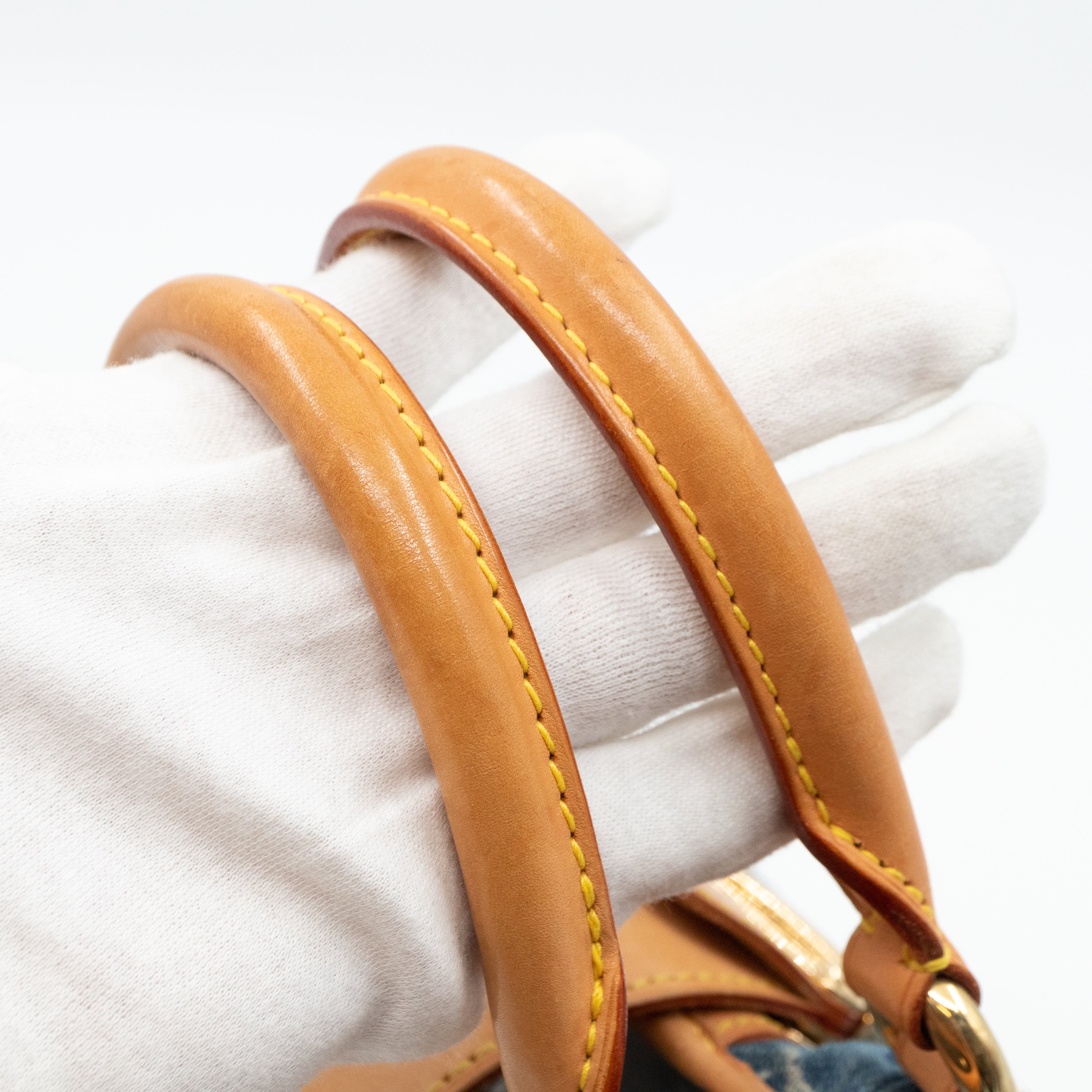 Pleaty Blue Denim Monogram