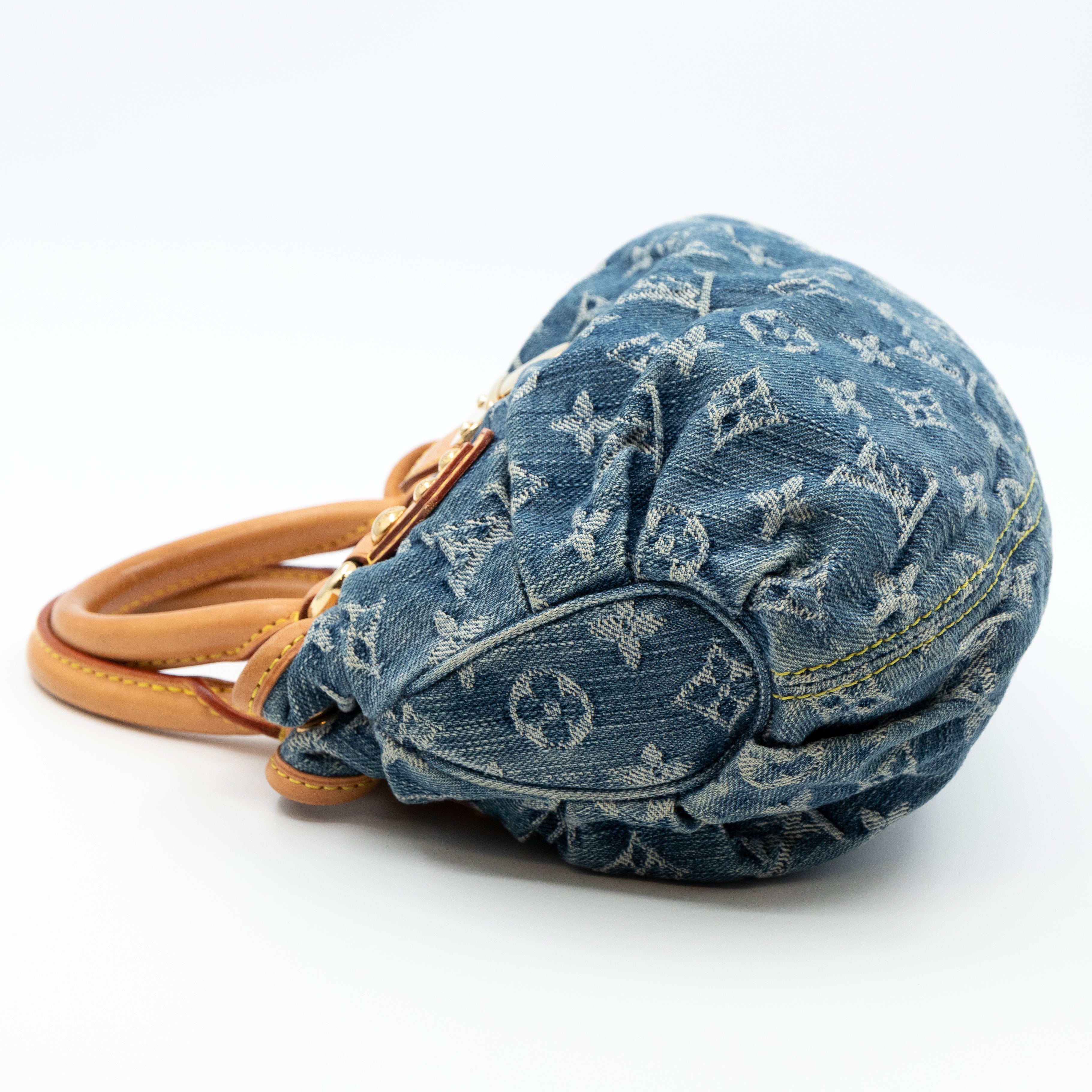 Pleaty Blue Denim Monogram