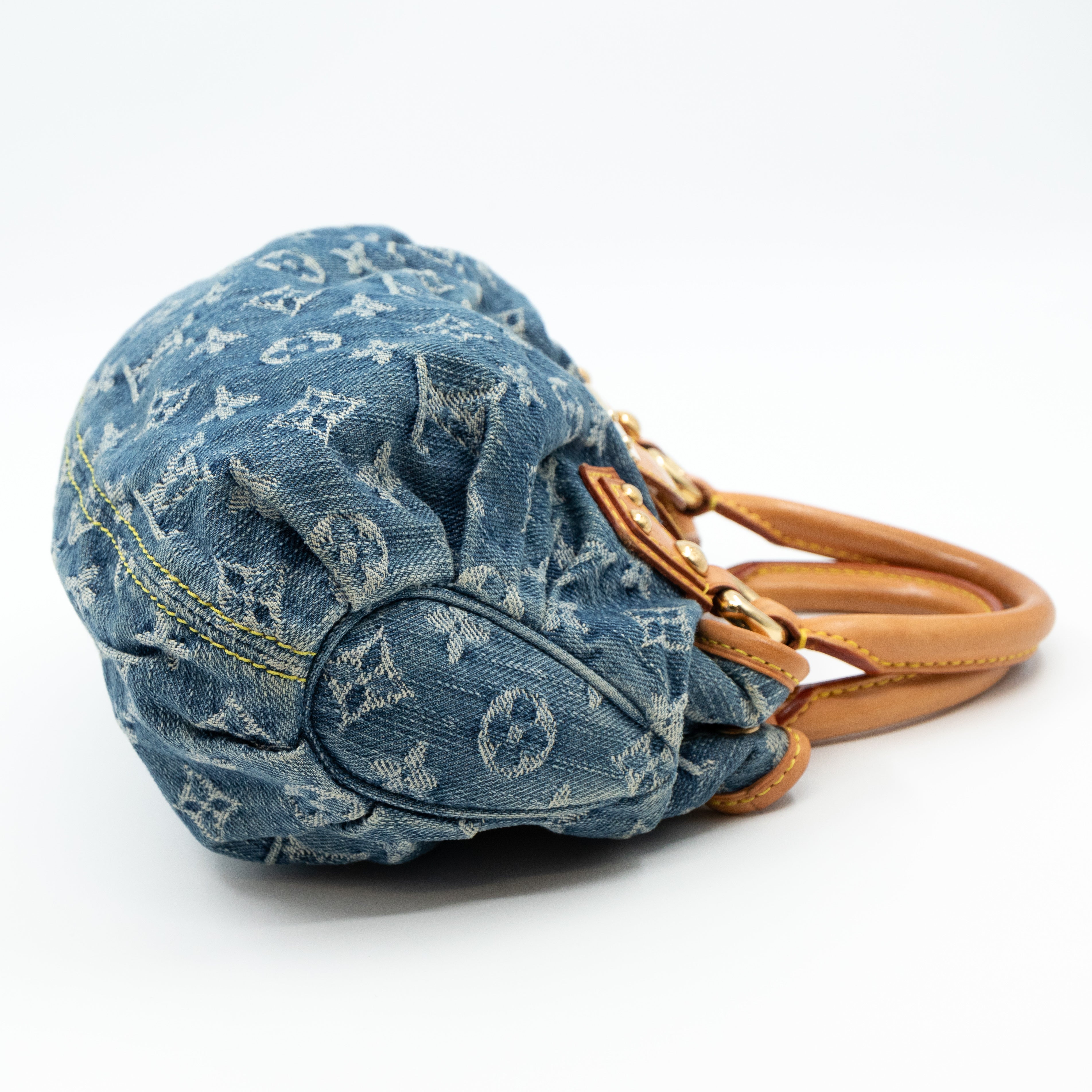 Pleaty Blue Denim Monogram