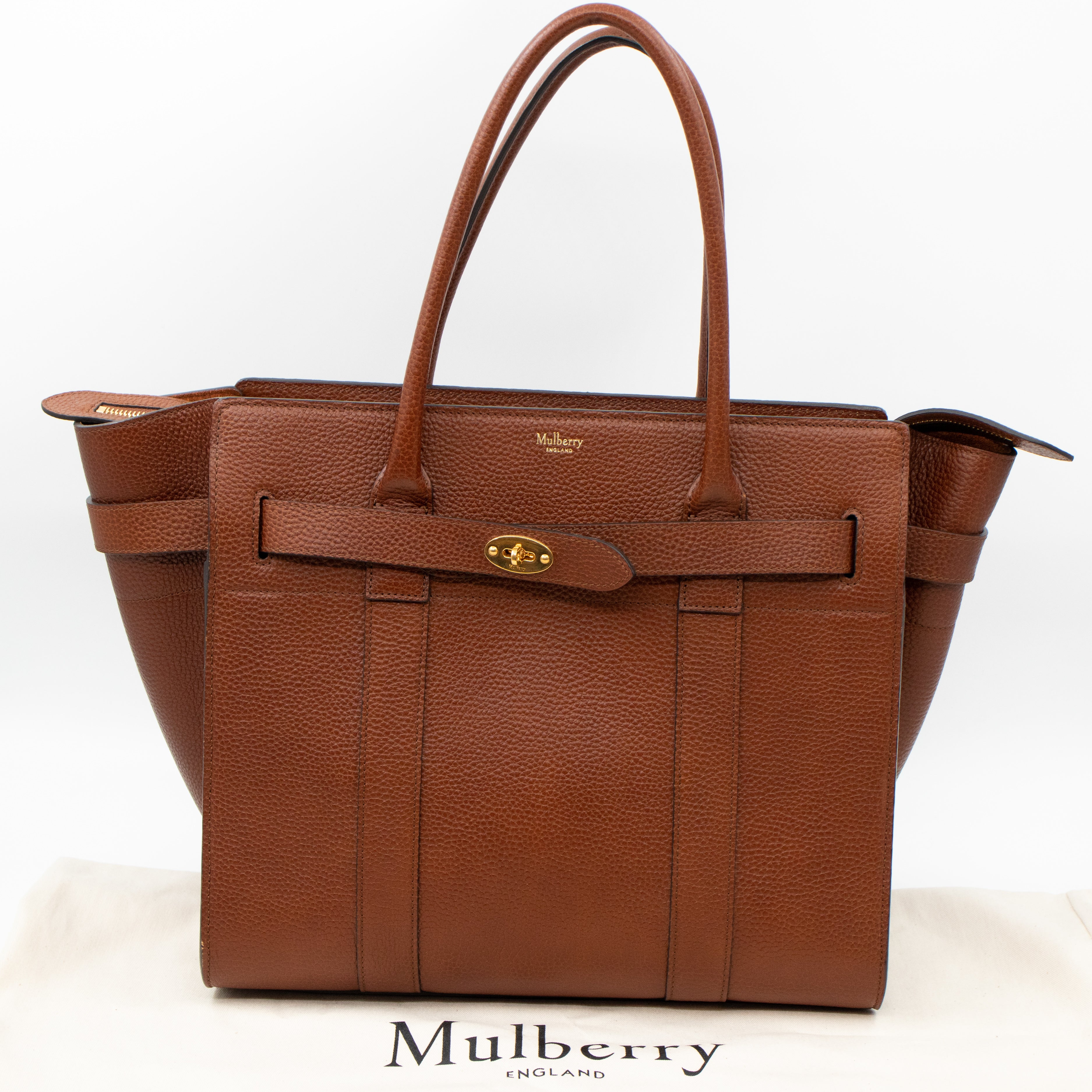 Large Zipped Bayswater Oak Brown Leather