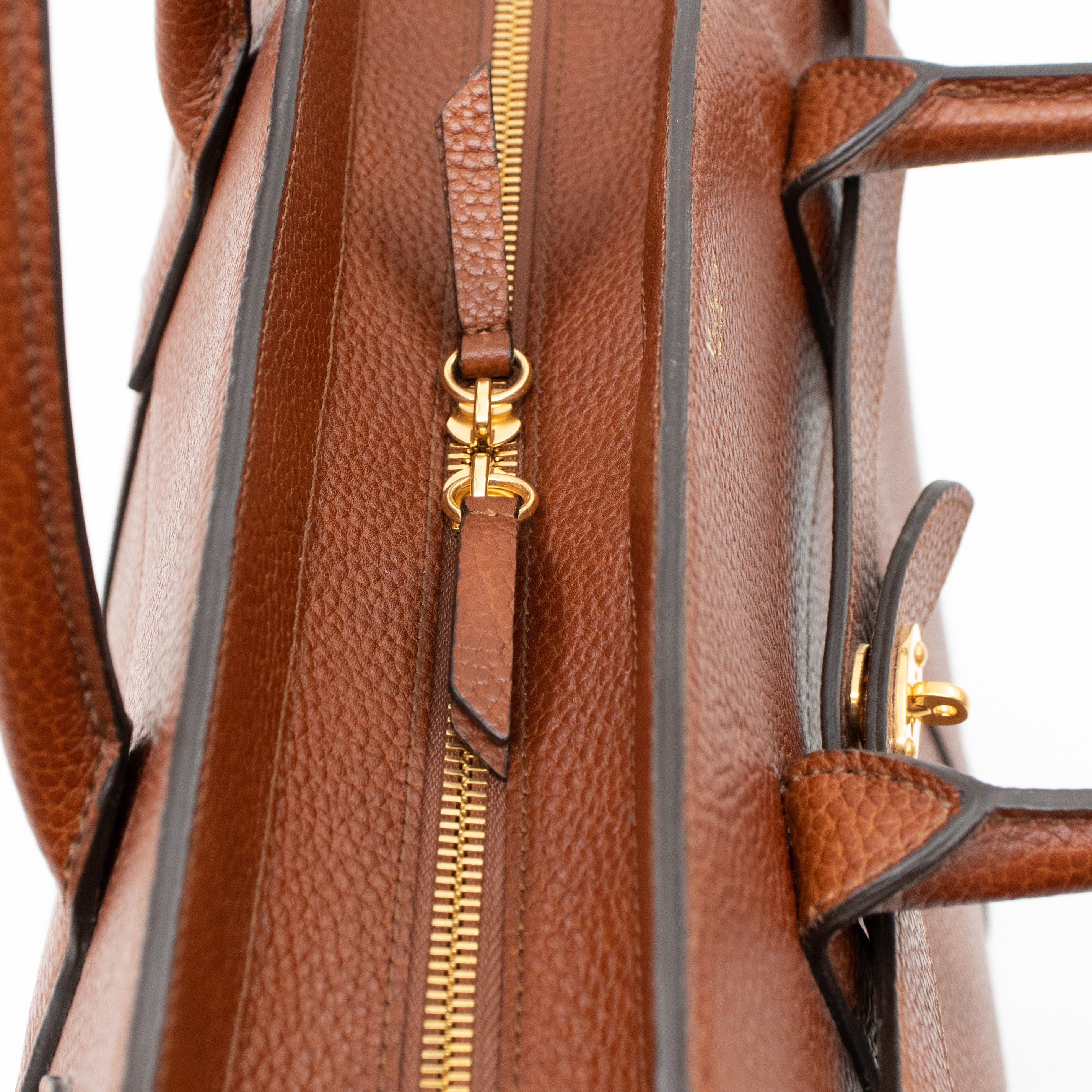 Large Zipped Bayswater Oak Brown Leather
