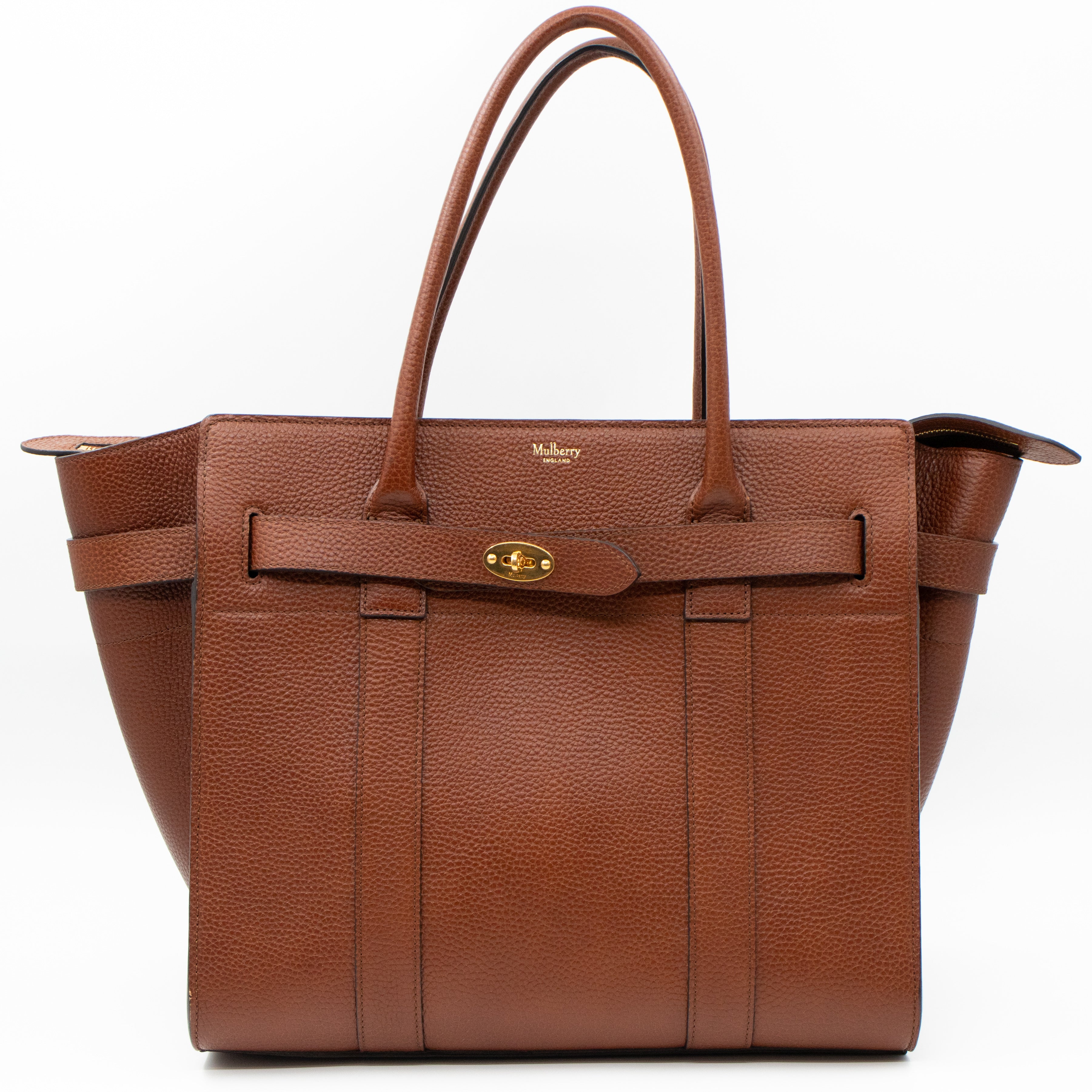 Large Zipped Bayswater Oak Brown Leather
