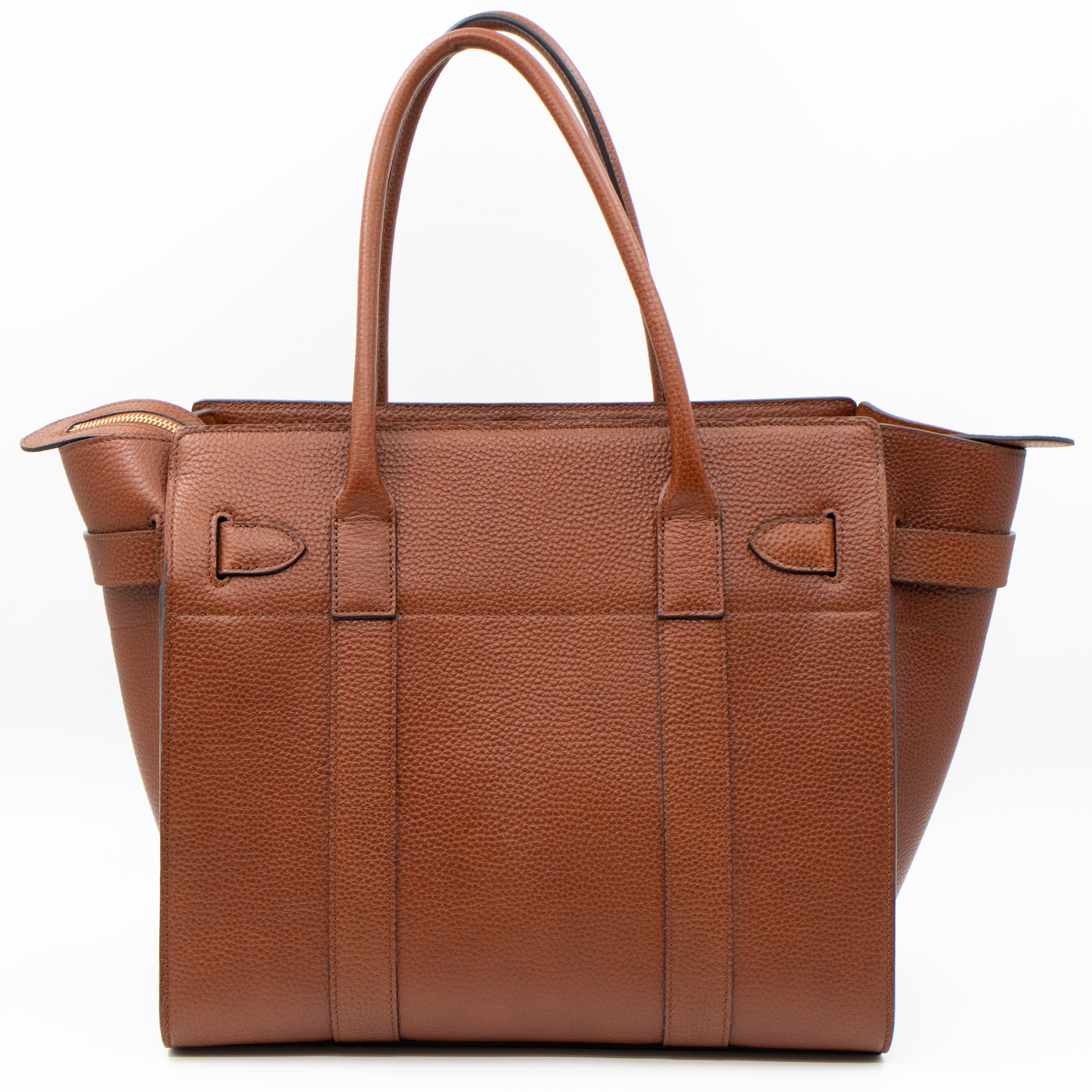 Large Zipped Bayswater Oak Brown Leather