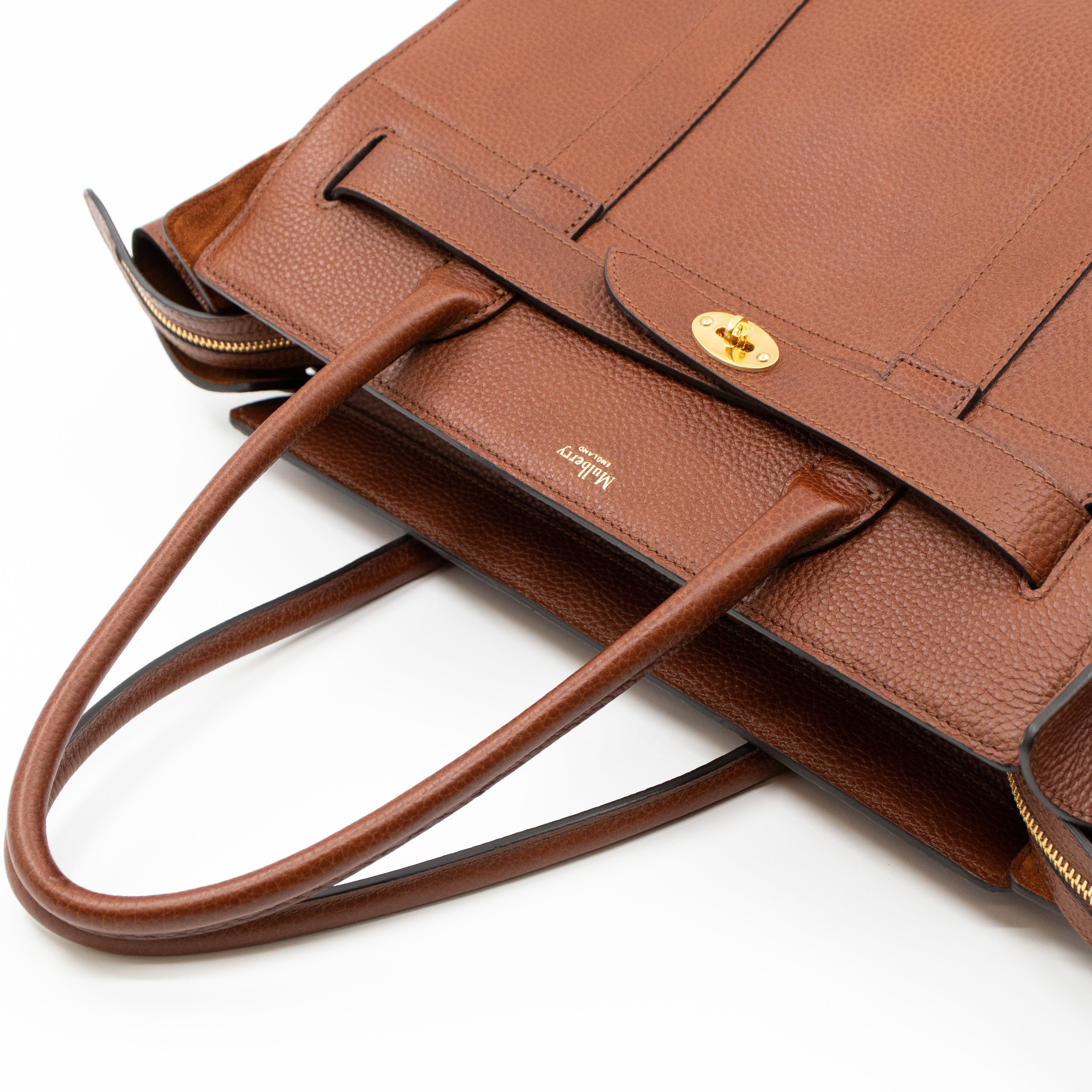 Large Zipped Bayswater Oak Brown Leather