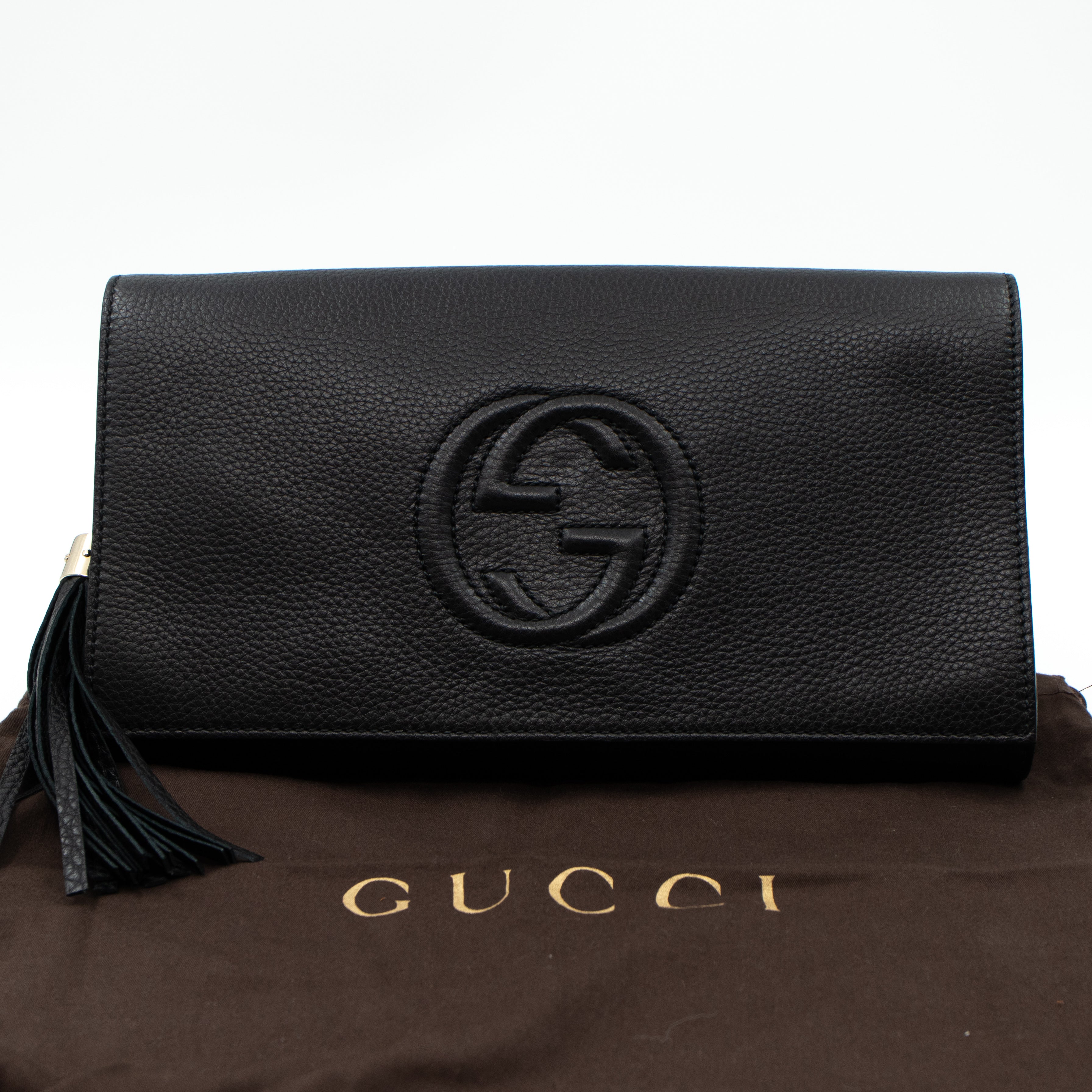 Soho Clutch Black Leather