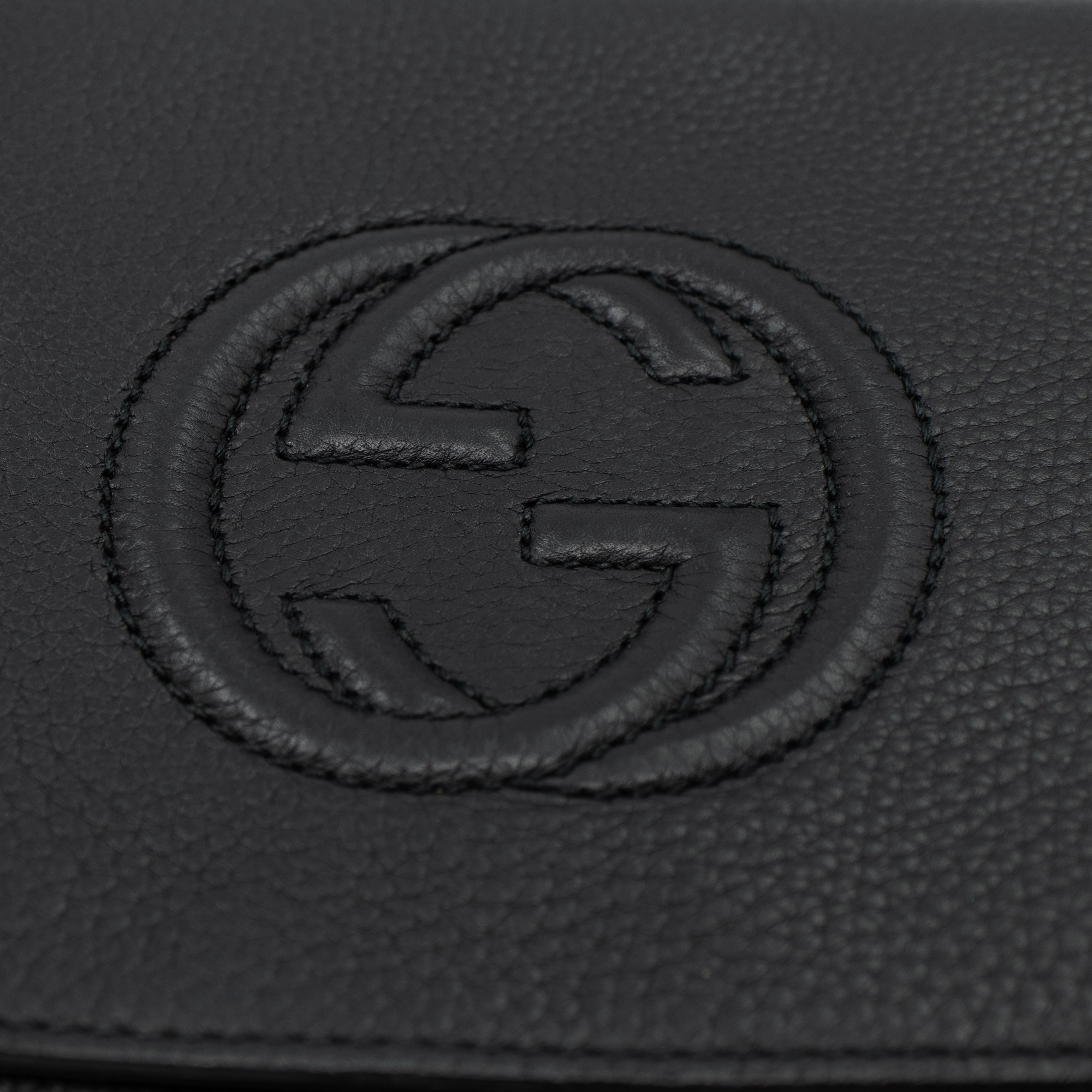 Soho Clutch Black Leather