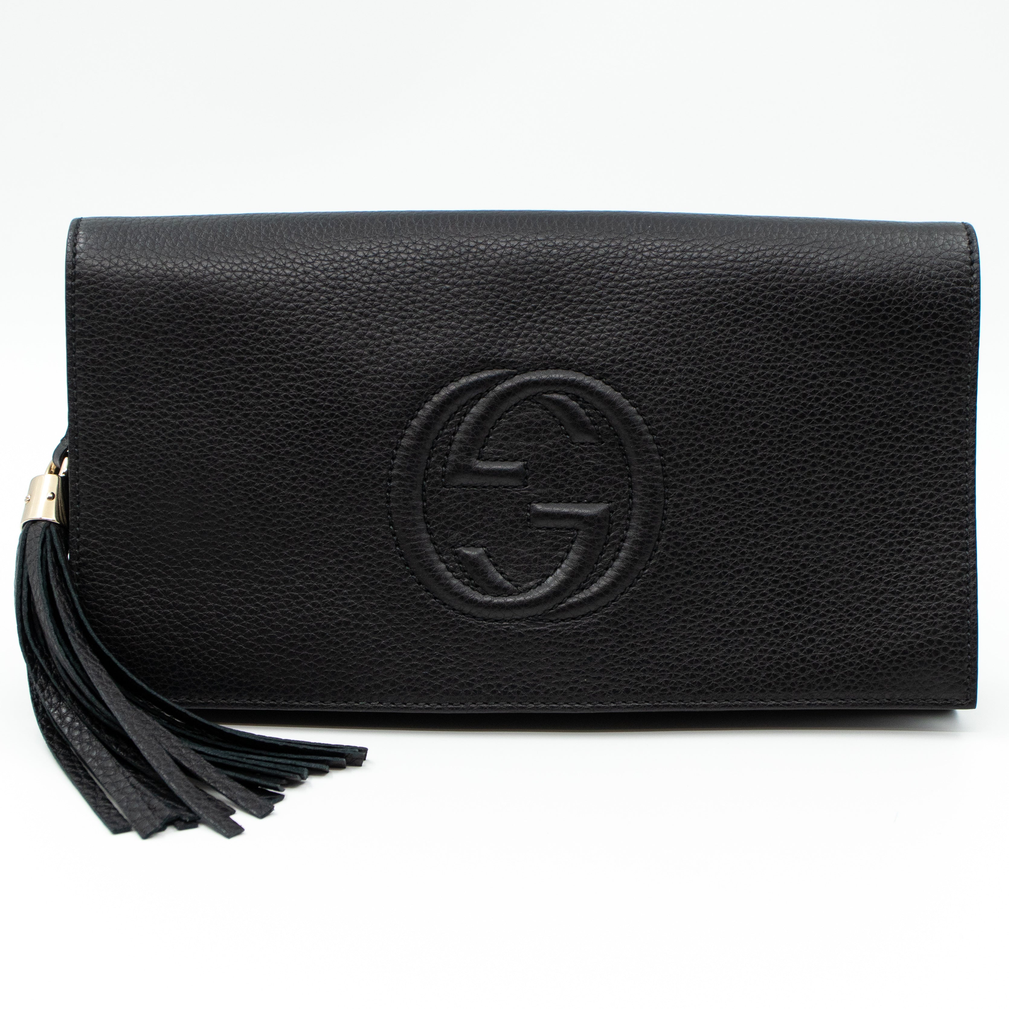 Soho Clutch Black Leather