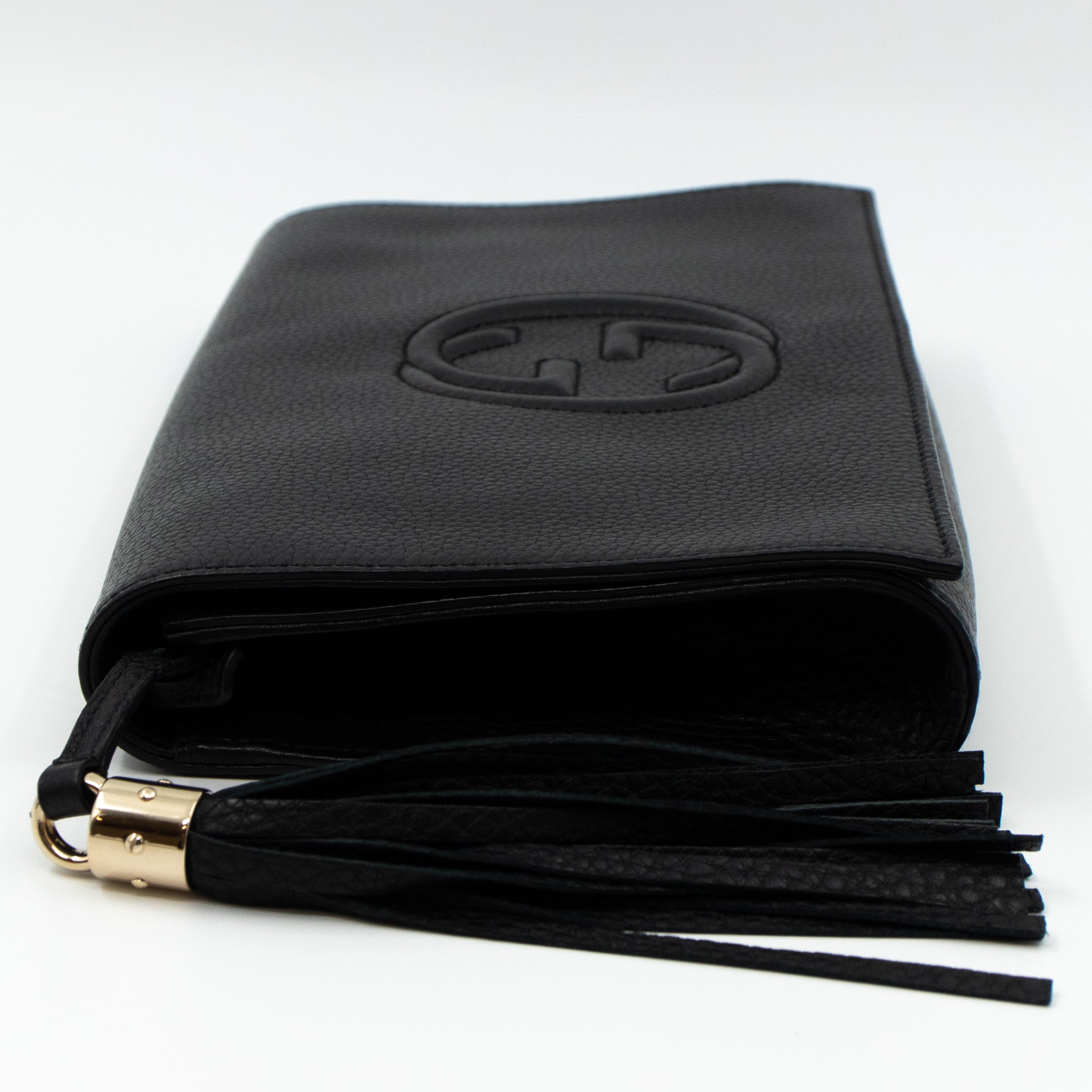 Soho Clutch Black Leather