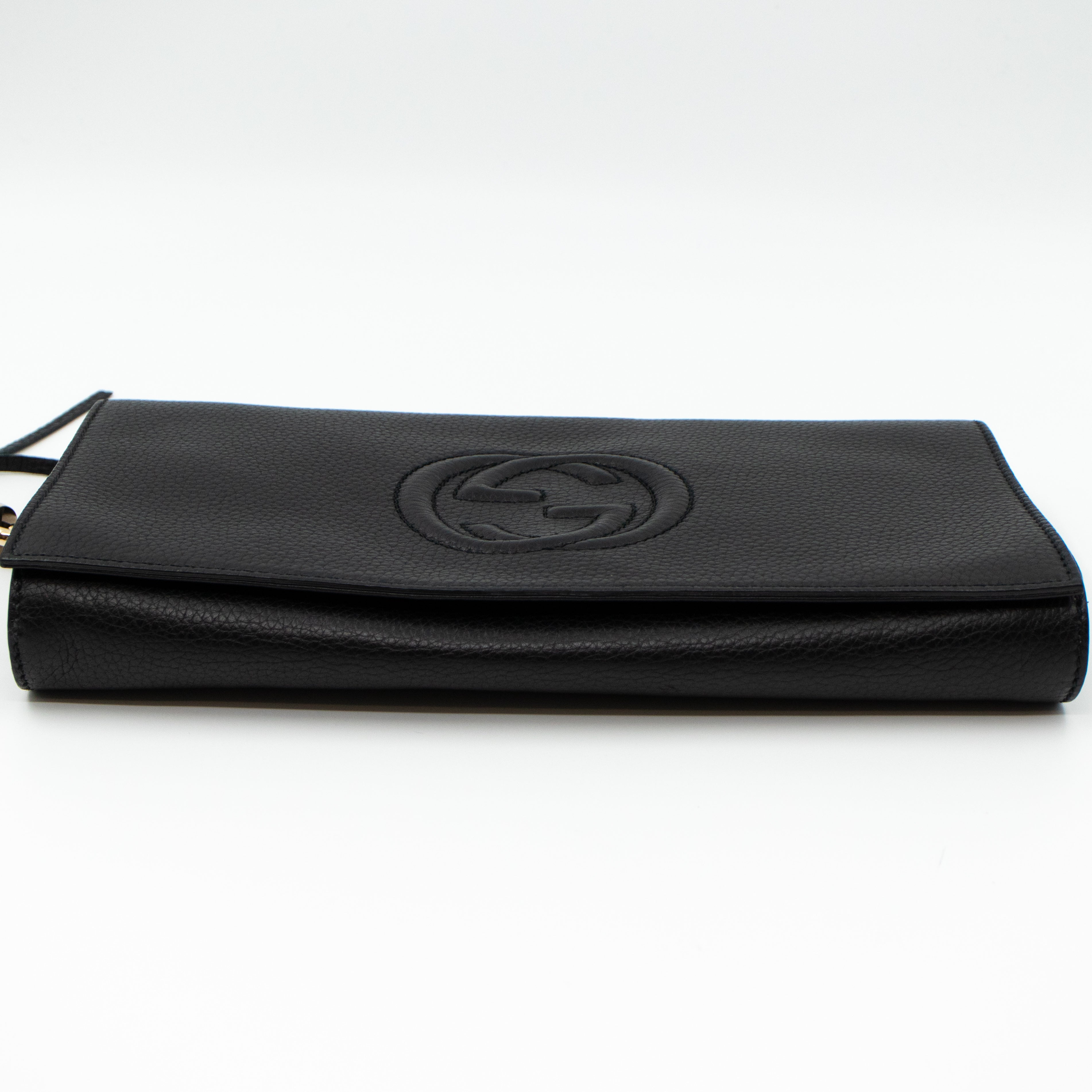 Soho Clutch Black Leather