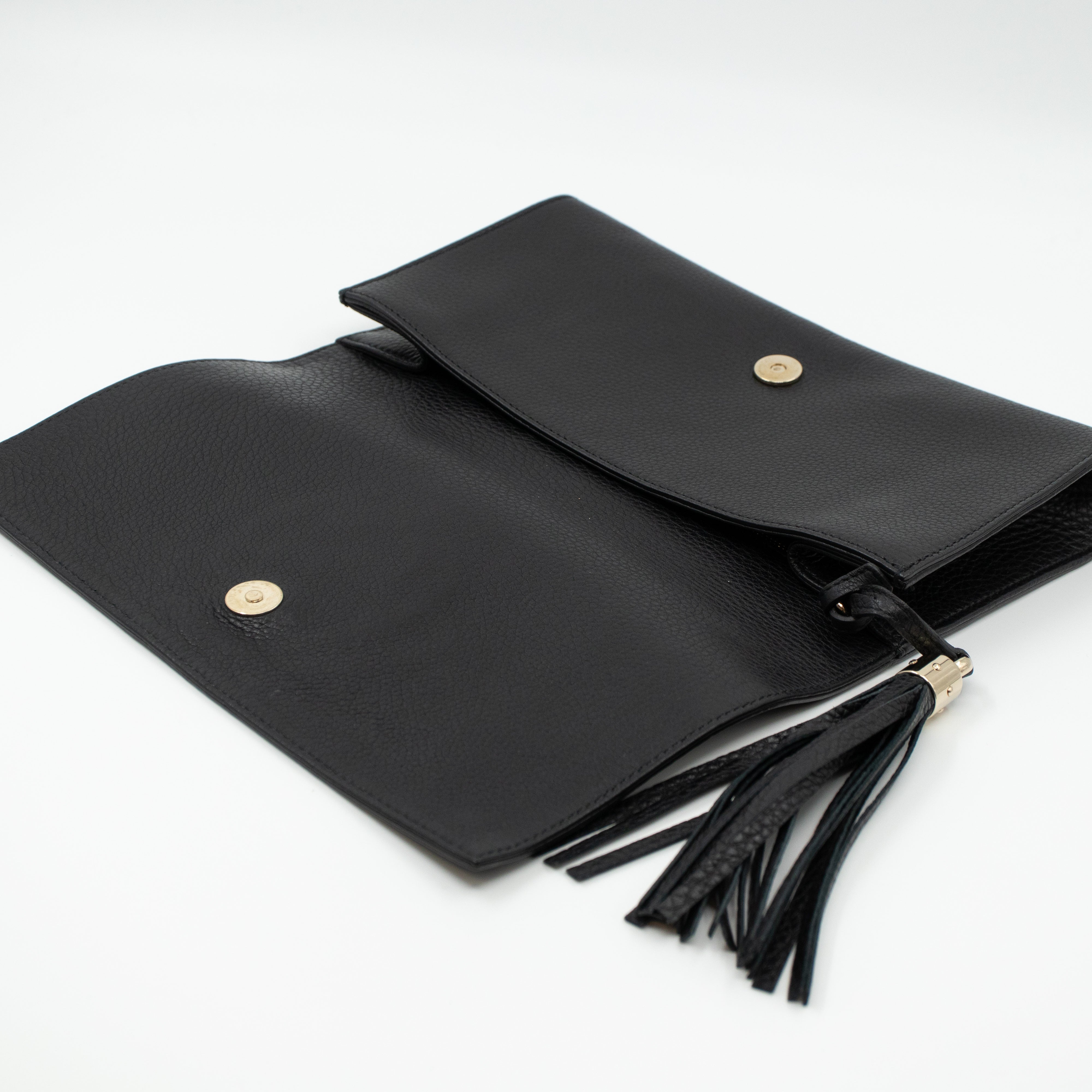 Soho Clutch Black Leather
