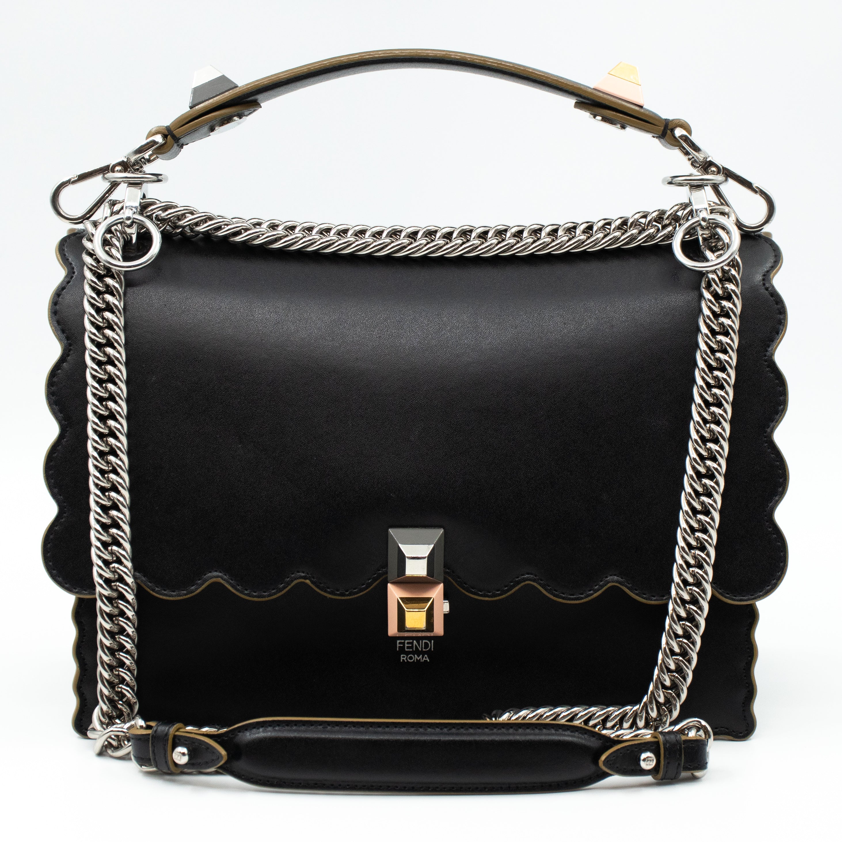Kan I Medium Black Leather